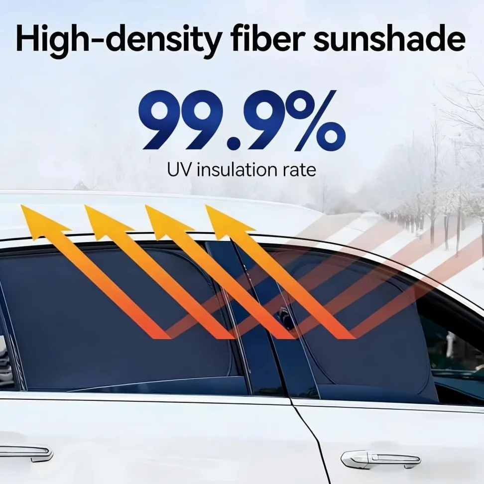 Parasol Coche Delantero para Jeep Grand Cherokee 2011-2019, Parasol para Parabrisas Delantero Set Parasol Coche Cubierta Vetros Laterales Luneta Trasera All Sunshades,E