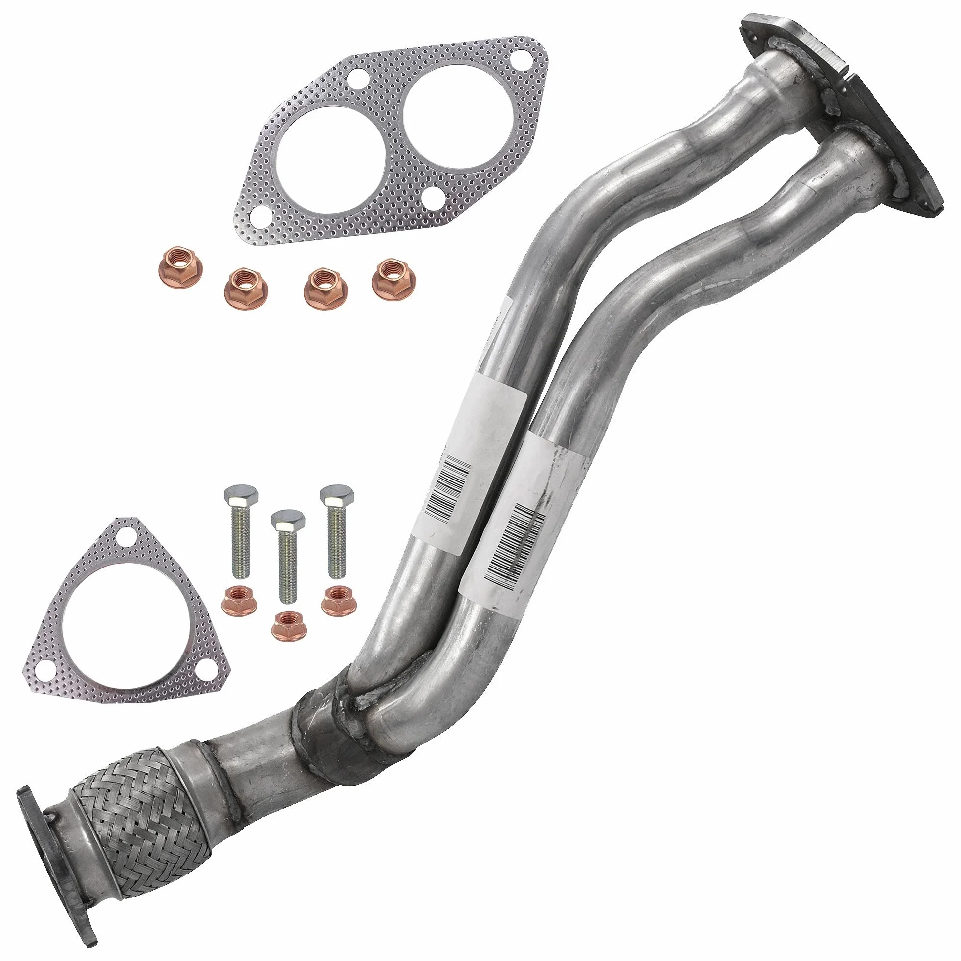 ATEC Germany 1x Tubo de escape delantero con material de montaje Compatible con AUDI A4 B5 (8D2), A4 B5 Avant (8D5), VW PASSAT B5 (3B2), PASSAT B5 Variant (3B5)