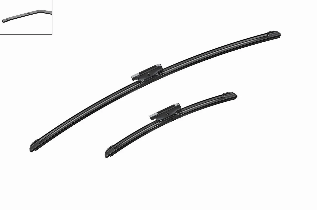 Escobilla limpiaparabrisas Bosch Aerotwin A869S, Longitud: 650mm/340mm − 1 juego para el parabrisas (frontal) - Válidas únicamente para vehículos con volante a la derecha (UK)