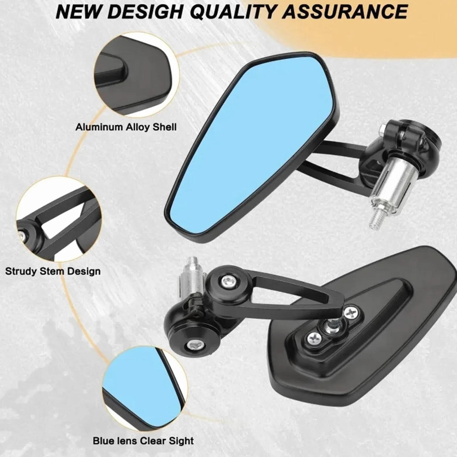 Retrovisor manillar scooter Espejo De Motocicleta 7/8 "22MM Para XMAX 125 250 300 400 Para X-MAX Para CBR600 CNC Espejos Retrovisores Laterales Extremo Manillar Aluminio
