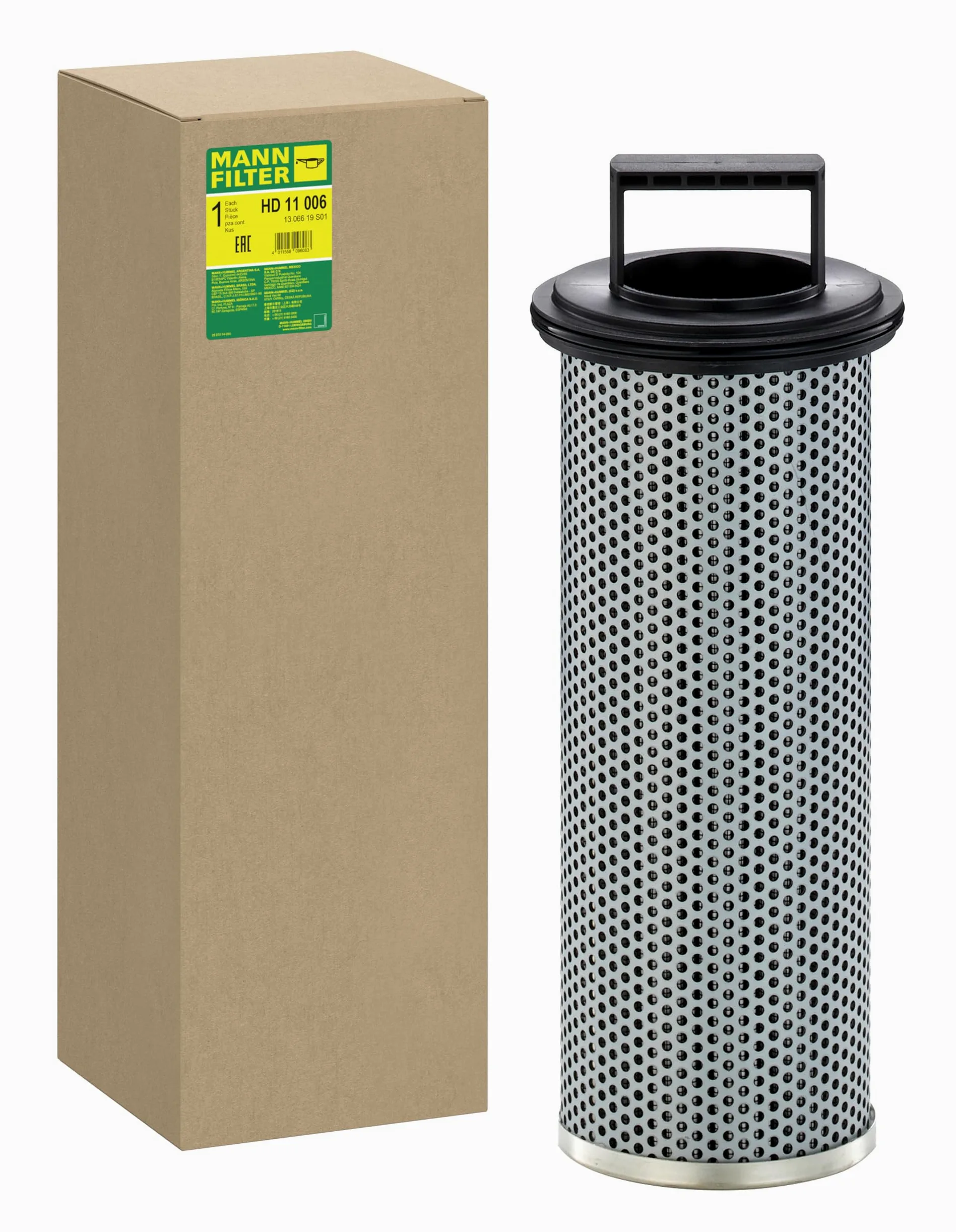 MANN-FILTER, HD 11 006 Hidráulico | Para Off-Highway, Pureza fluido hidráulico, Filtración máxima, Protección sistema hidráulico, Calidad original OE
