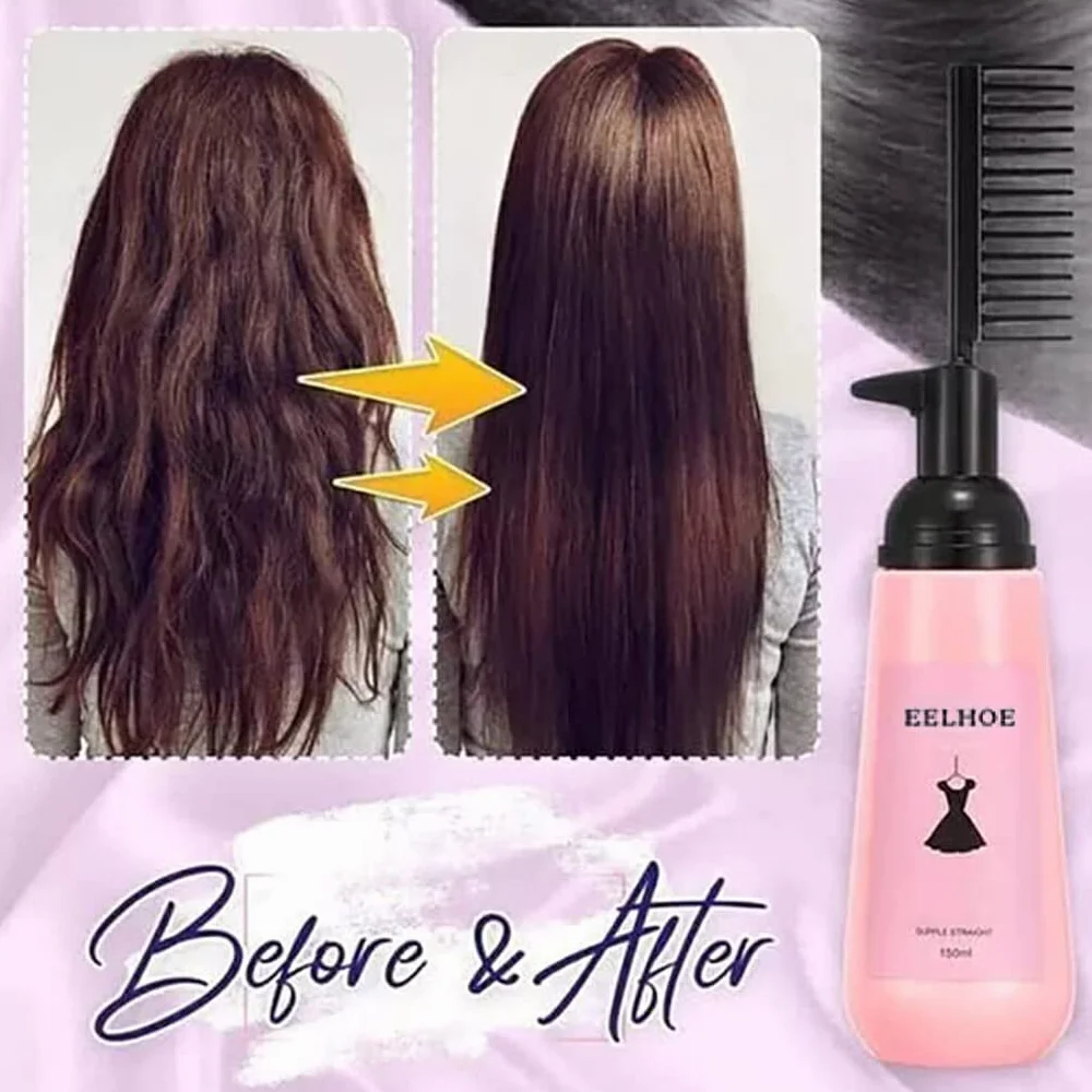 Crema para alisar el cabello rizado alisador portátil nutritivo