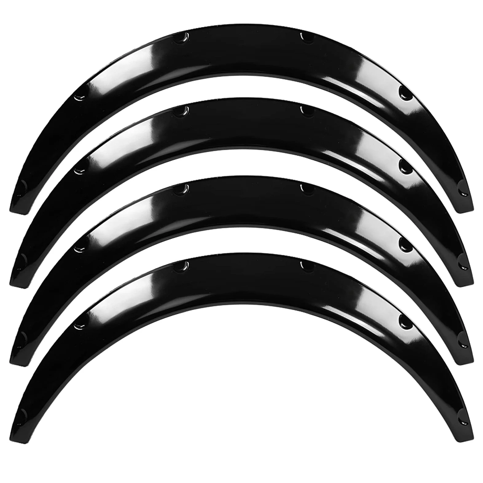 Guardabarros Delanteros y Traseros Flexibles para Coche, Guardabarros de Coche 4 Piezas de 90 mm / 3,5 Pulgadas, Rueda de Carrocería Arcos Universales Extra Anchos de Rueda