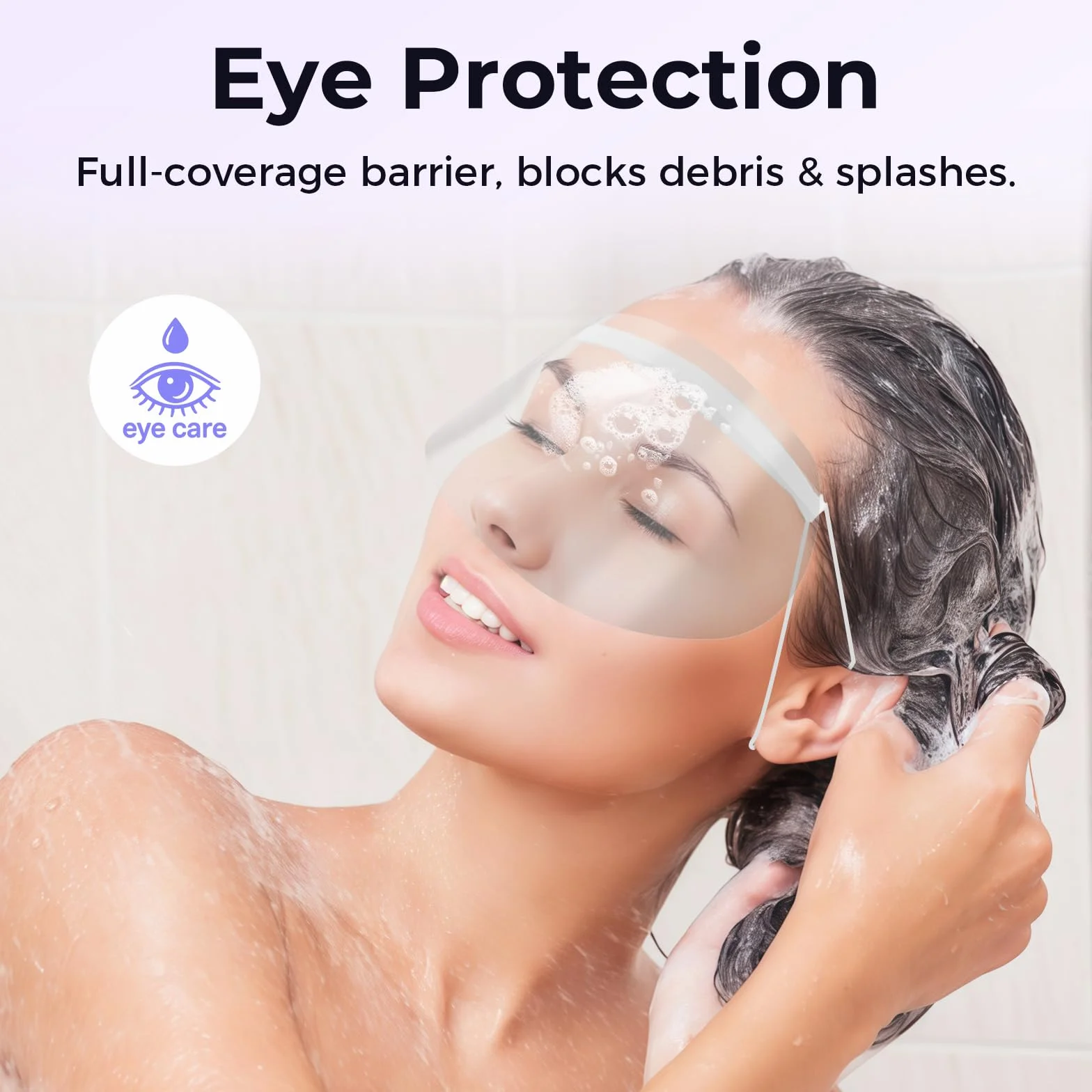 50 protectores faciales desechables con tira adhesiva, recortadora de flequillo transparente, protector de frente para el cabello, tinte para el cabello, suministros de peluquería