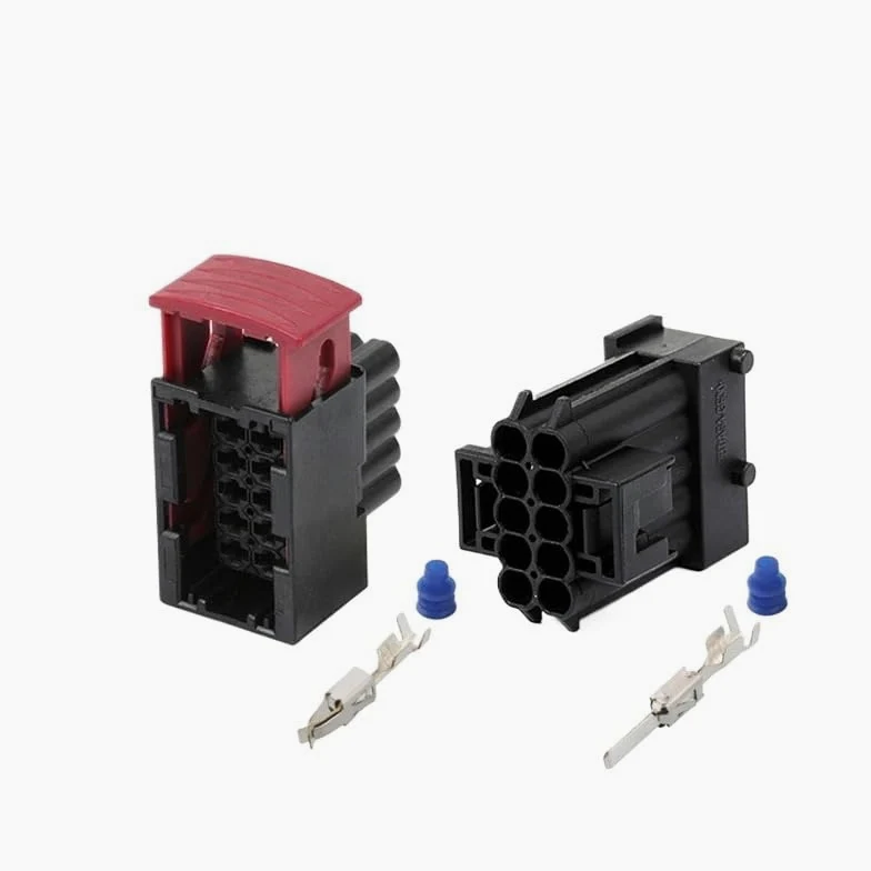 Bombilla Coche Conector De Faro Coche 1-965424-1 Bombilla LED | 1-965423-1 Hembra macho negra impermeable del conector de la haz de cables para las linternas del coche