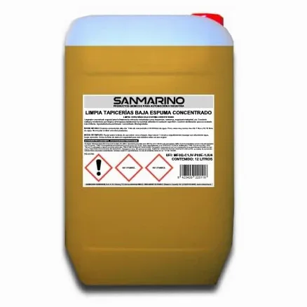 SANMARINO Limpiador TAPICERÍAS Textiles Baja Espuma Concentrado 12 L.