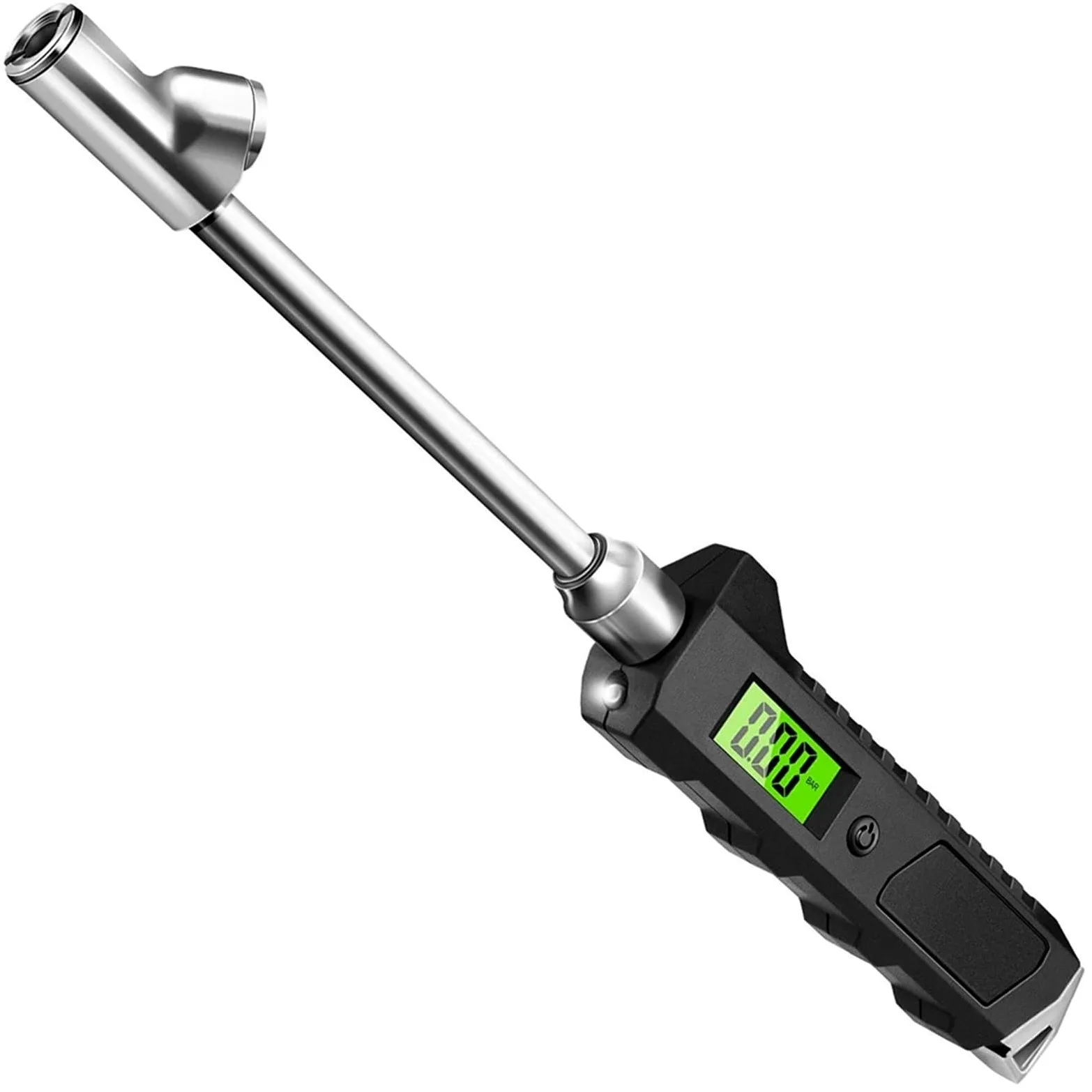 Sensor de Presión de Neumáticos Manómetro Digital de presión de neumáticos de 230 PSI, Doble Cabezal, de Acero Inoxidable, para camión, Coche, Linterna LCD, comprobador de vehículos | 3pcs