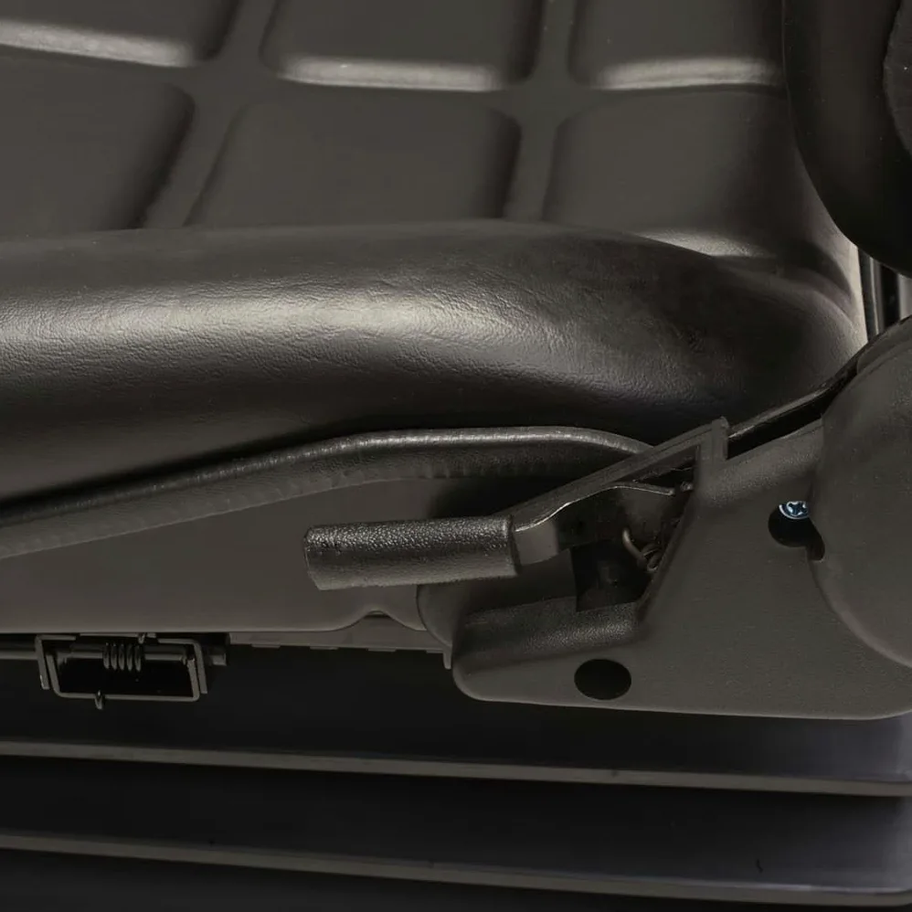 vidaXL Asiento de tractor con suspensión respaldo ajustable negro