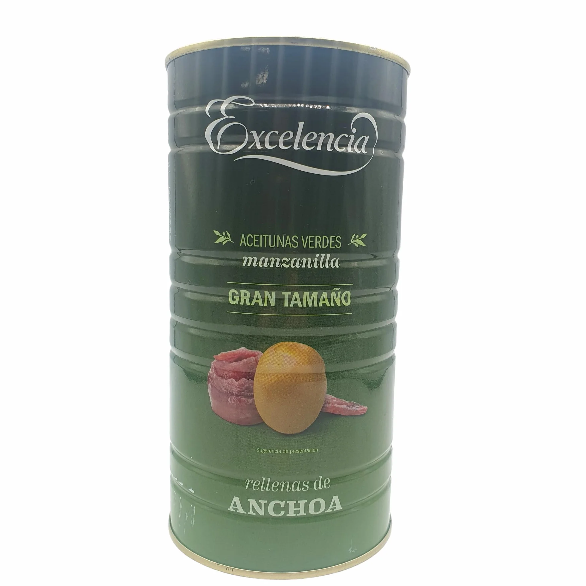 Aceitunas Rellenas de Anchoa Lata 1,4 kg Gran tamaño
