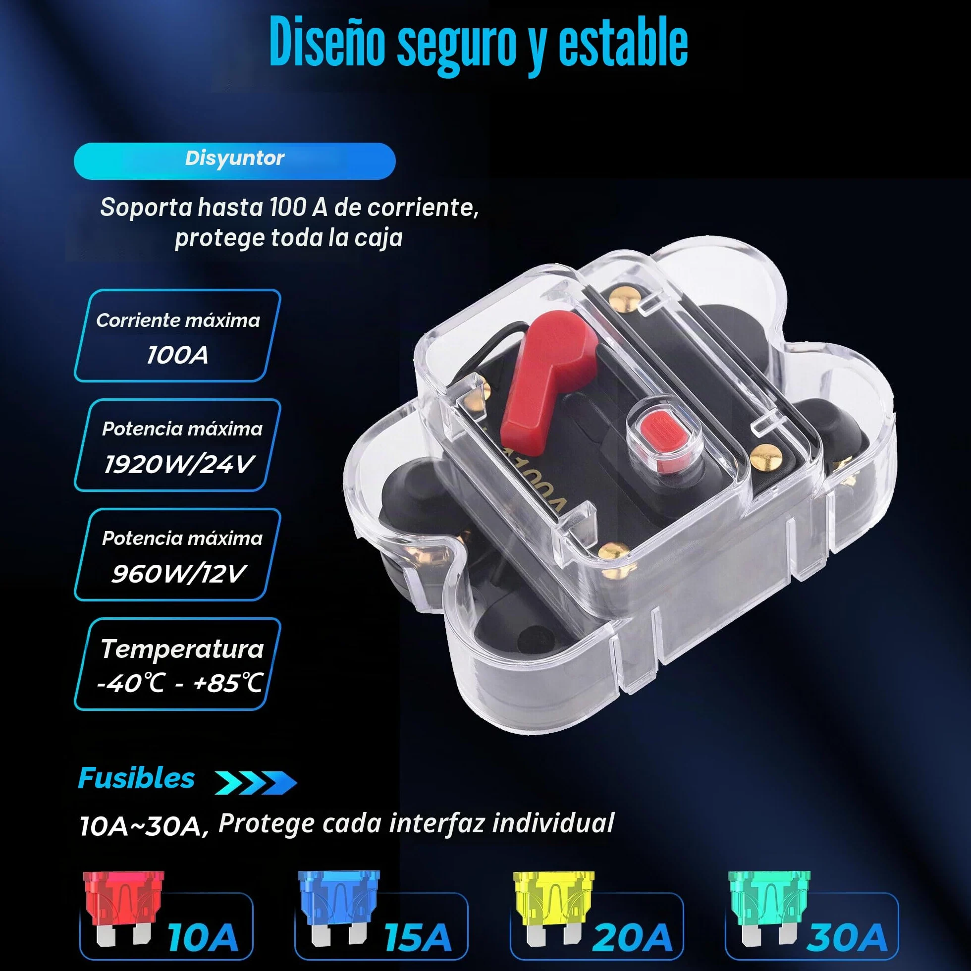 Panel de interruptor RGB de 12 velocidades, regulable automáticamente, panel de interruptores multifunción con memoria de impulso de inclinación instantánea, panel de aluminio para camiones
