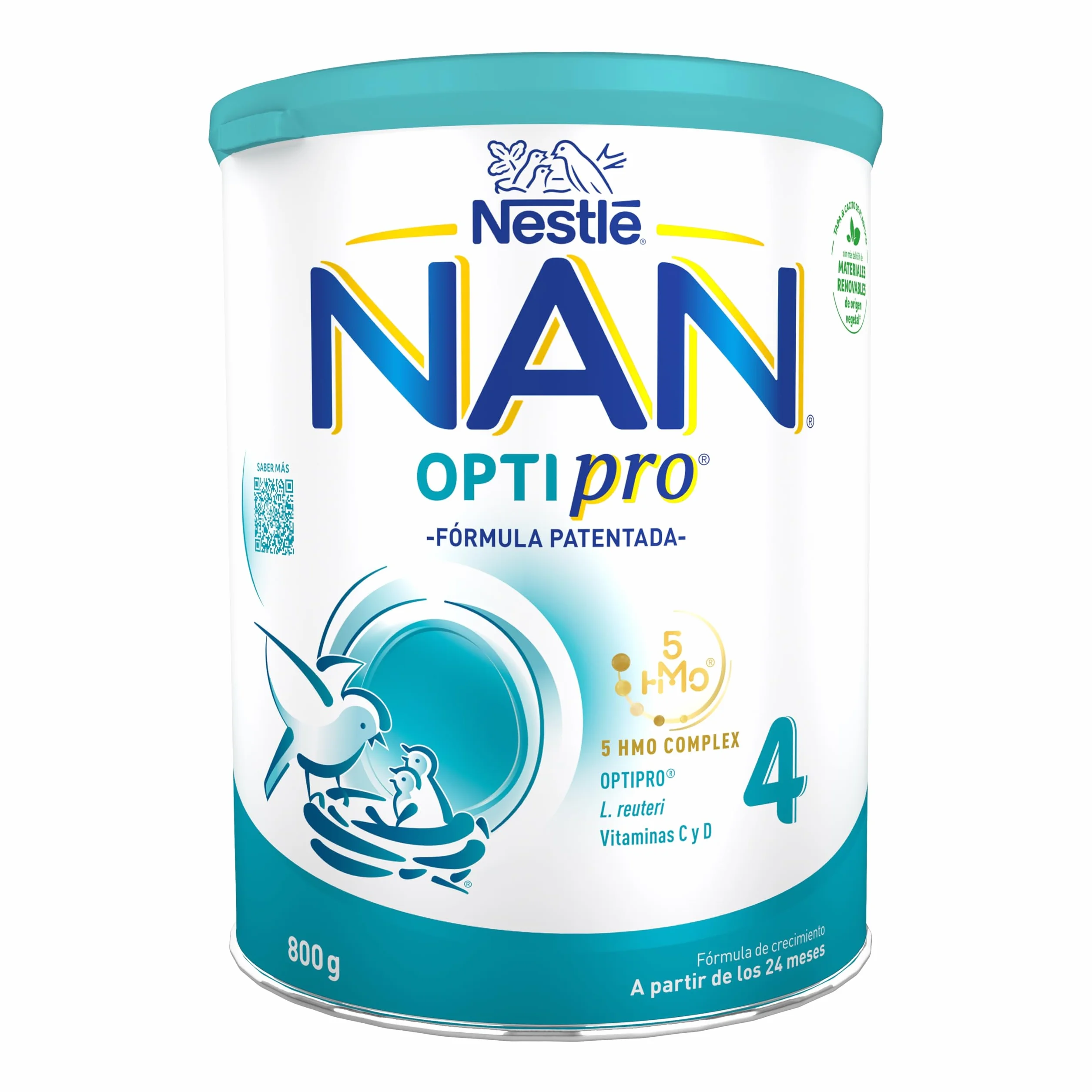 Nestlé NAN OPTIPRO 4 Leche de crecimiento en polvo, 800g