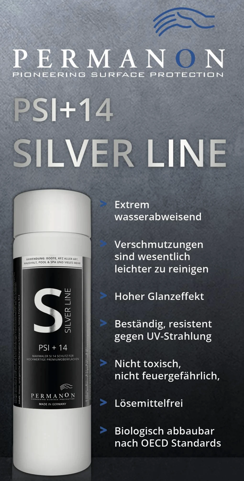 Permanon Barniz sellado & Detailer PSI + 14 Silver Line, 500 ml concentrado