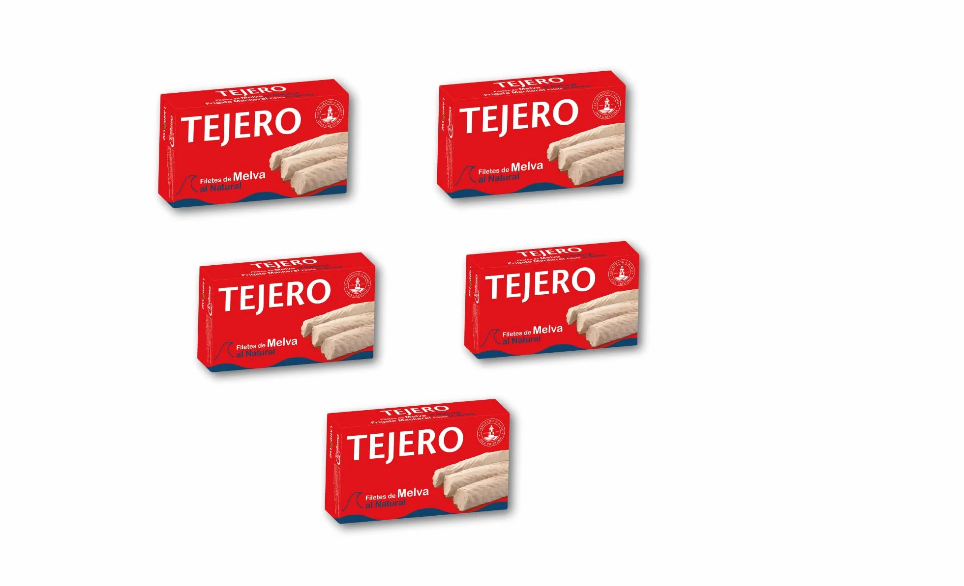 Tejero Filetes de Melva al natural 5 Latas 120 g