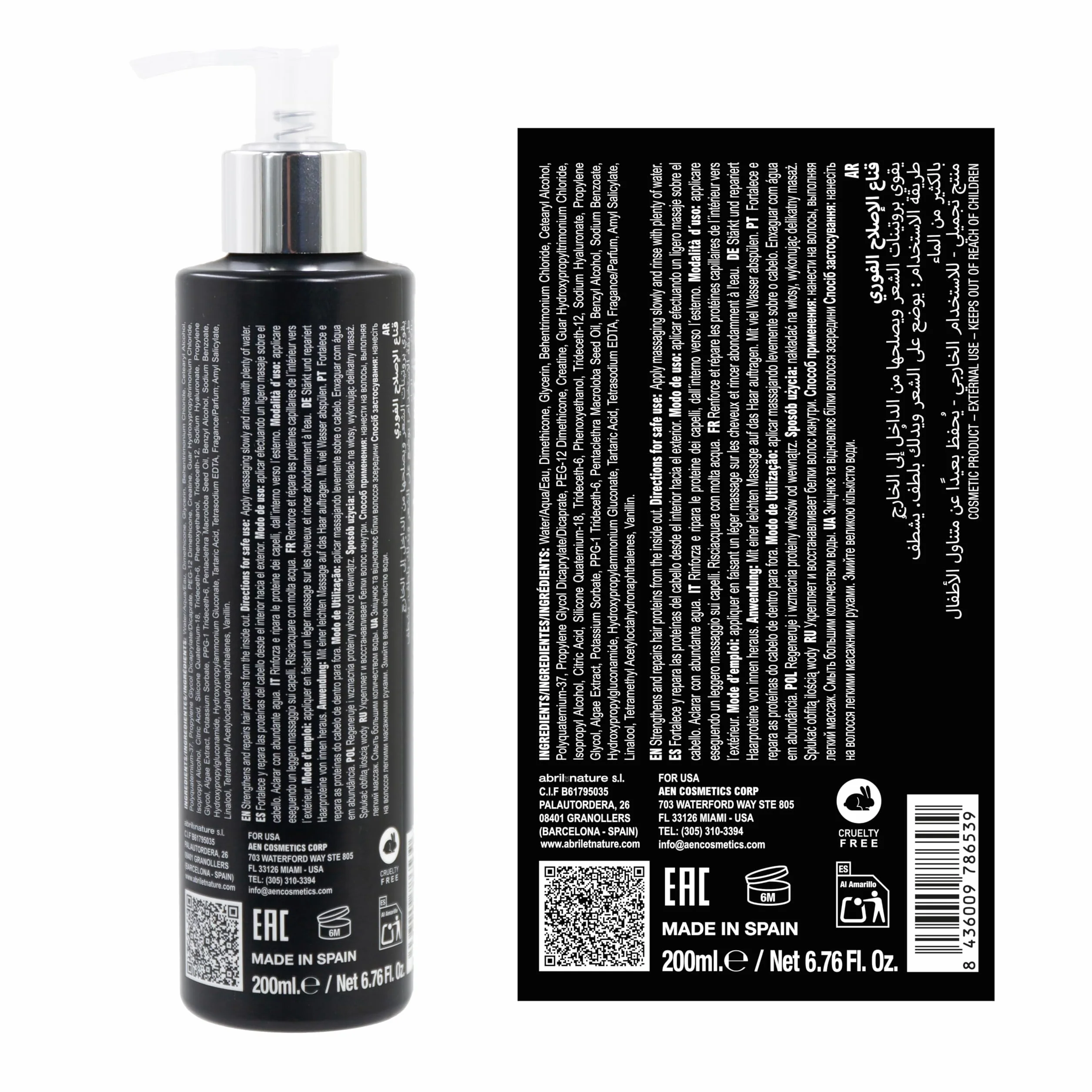 Mascarilla Profesional Molecular Therapy Cabellos Dañados Reestructura Repara Rellena Fibra Capilar 200 ml