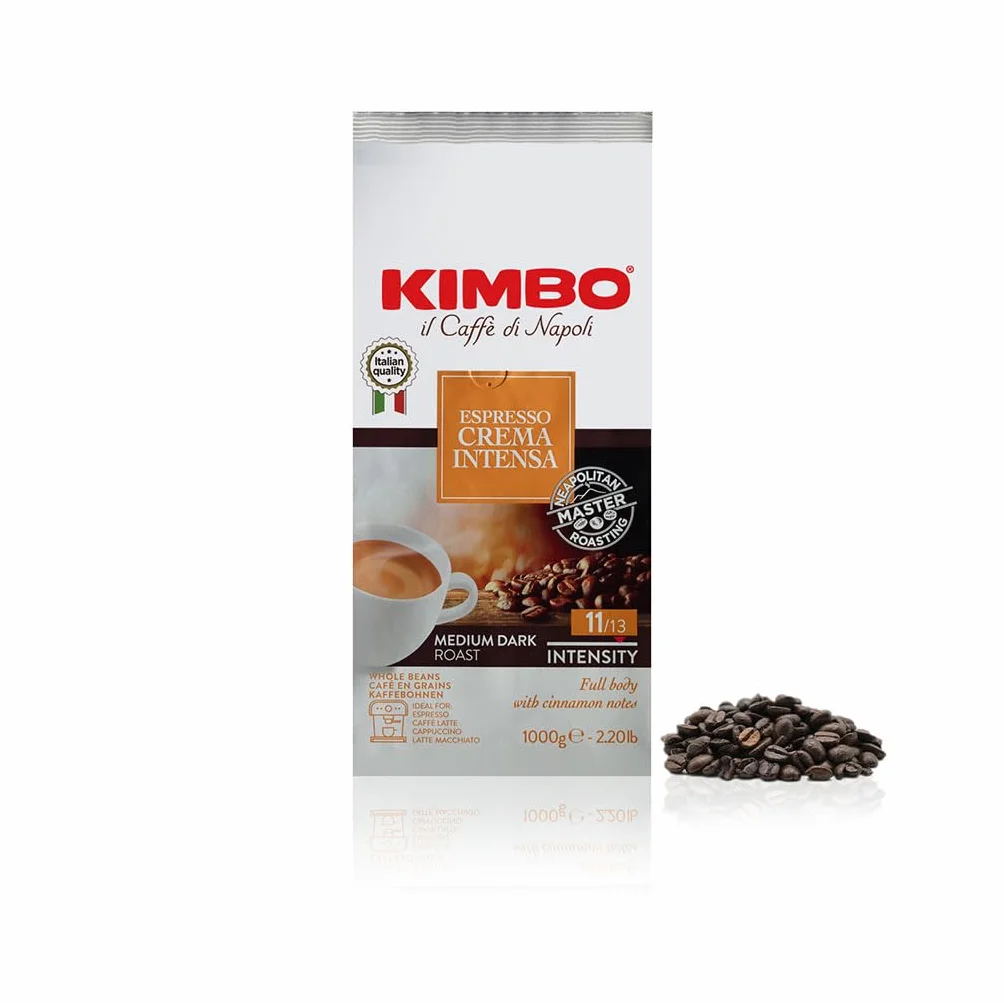 Kimbo Crema Intensa Granos de Café Enteros Tueste Medio 1kg