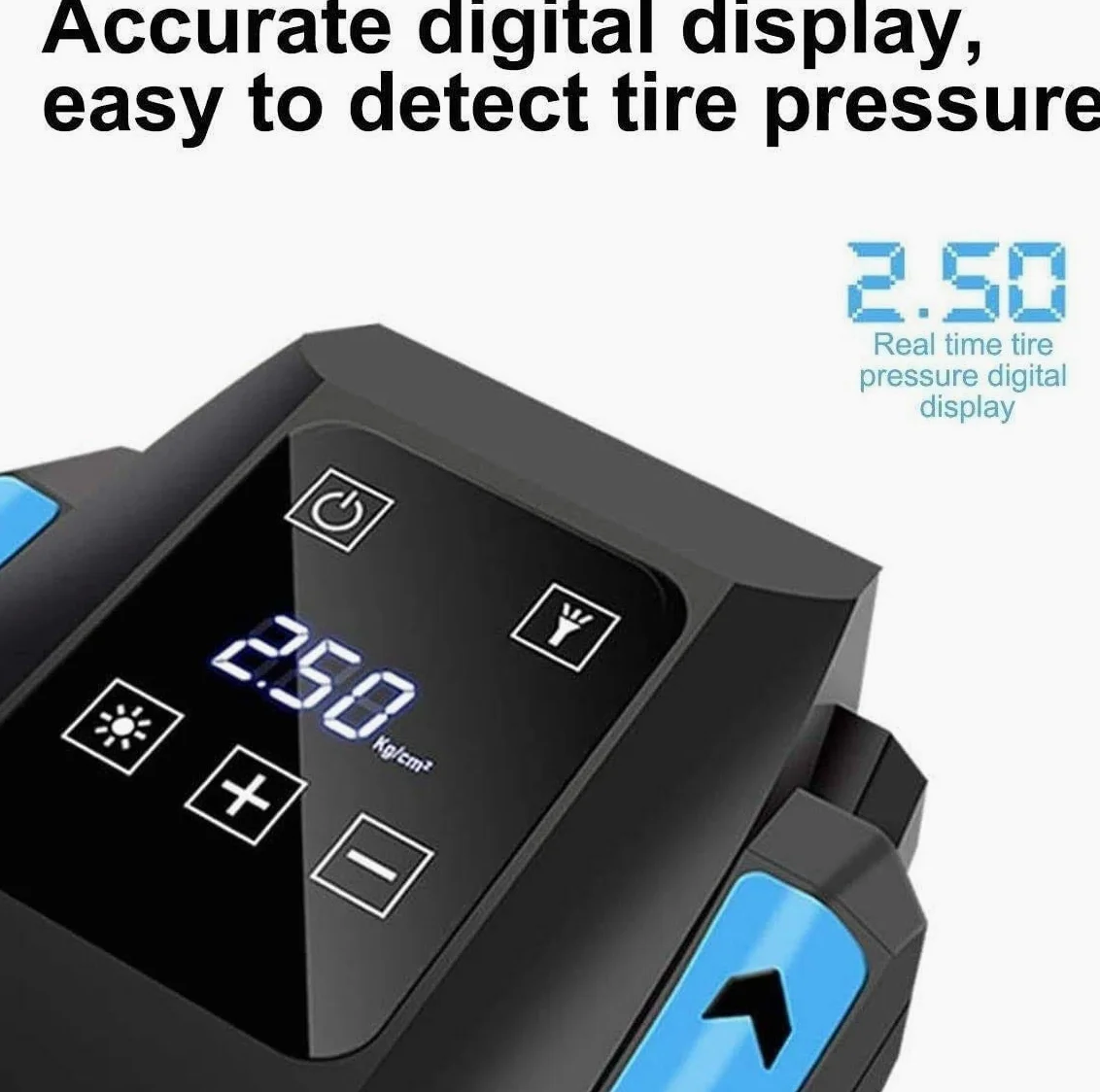 Inflador de neumáticos de compresor de Aire, Bomba de Aire Auto Touchscreen de 150PSI DC 12V para neumáticos de automóviles, Bicicletas y Otros inflables, compresor de Aire portátil con luz LED