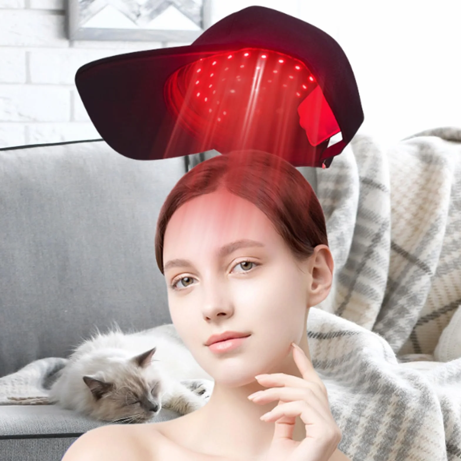 Sombrero para el crecimiento del cabello por infrarrojos contra el adelgazamiento