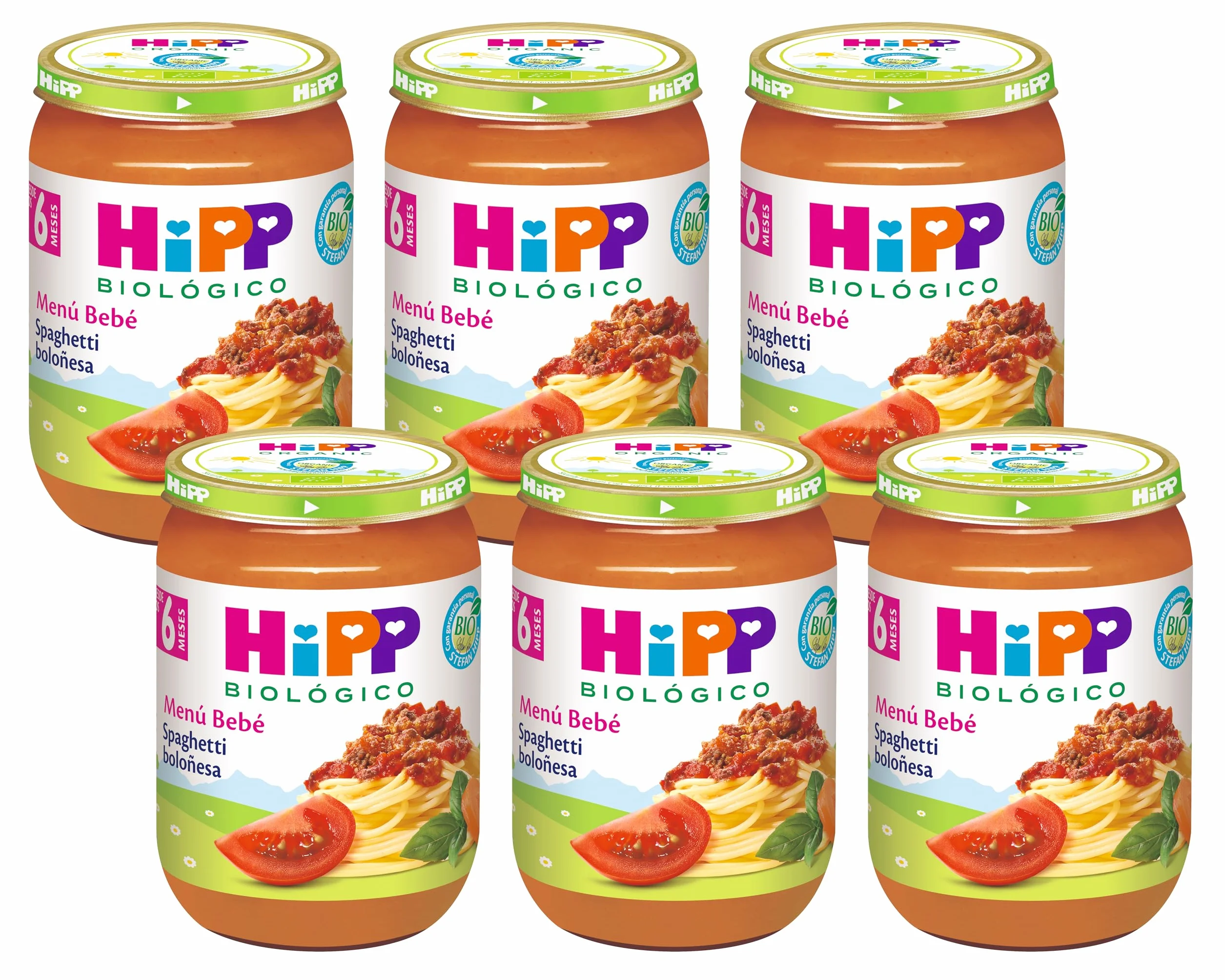 HiPP Tarrito Spaghetti Boloñesa BIO Pack 6x190g Bebé 6 Meses
