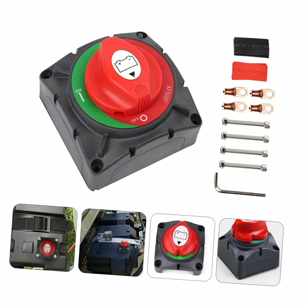 Interruptor de Desconexión de Batería para Vehículos y Aislador de Energía con Diseño Giratorio Seguro y Duradero para Protección Rv Camiones y Barcos