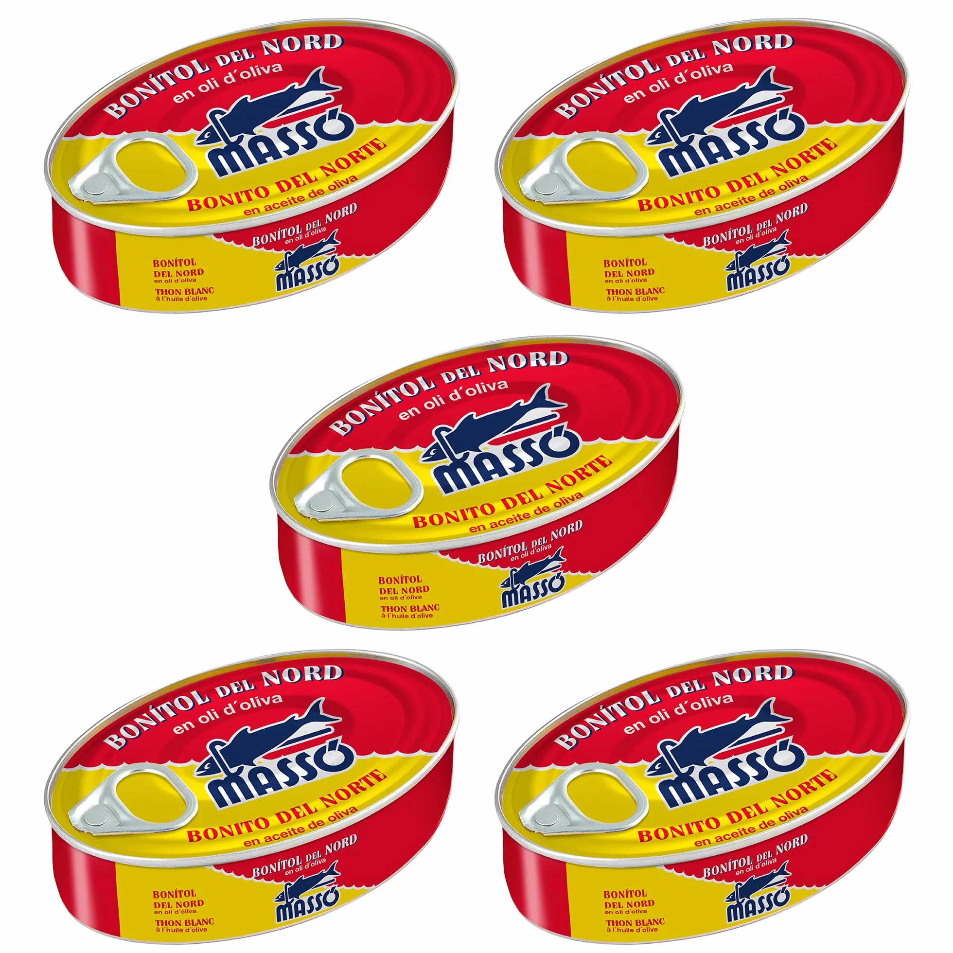 Massó Bonito del norte en aceite de oliva, 5 latas de 112g