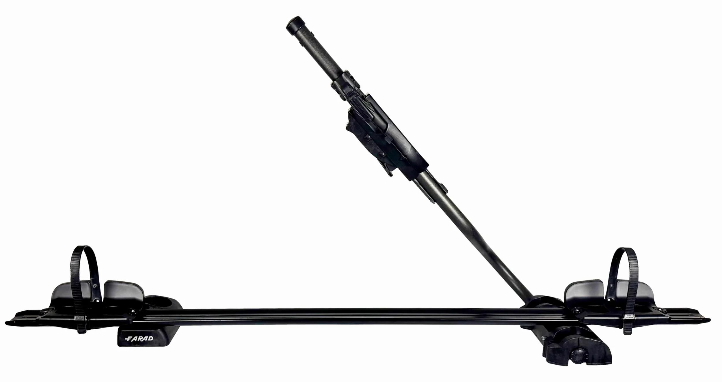Portabicicletas Farad Pesio Black Edition 2025, universal, diseño negro mate, montaje rápido, compatible también con bicicletas eléctricas con marco de hasta 100 mm, homologado hasta 25 kg