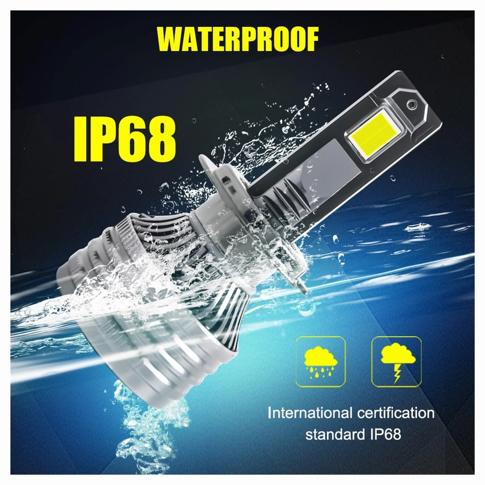 150W 30000LM H4 H7 H11 9005/HB3 9006/HB4 las bombillas LED más brillantes for coche 12V 6000K bombillas LED for faros delanteros con Canbus(H7)