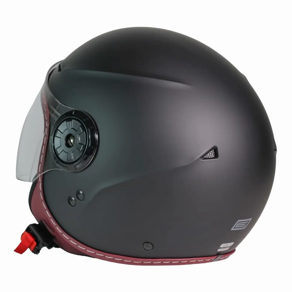ORIGINE Casco de Moto Jet Homologado ECE 22.06, Casco Urbano para Scooter Ligero y Compacto con Visera Transparente Larga