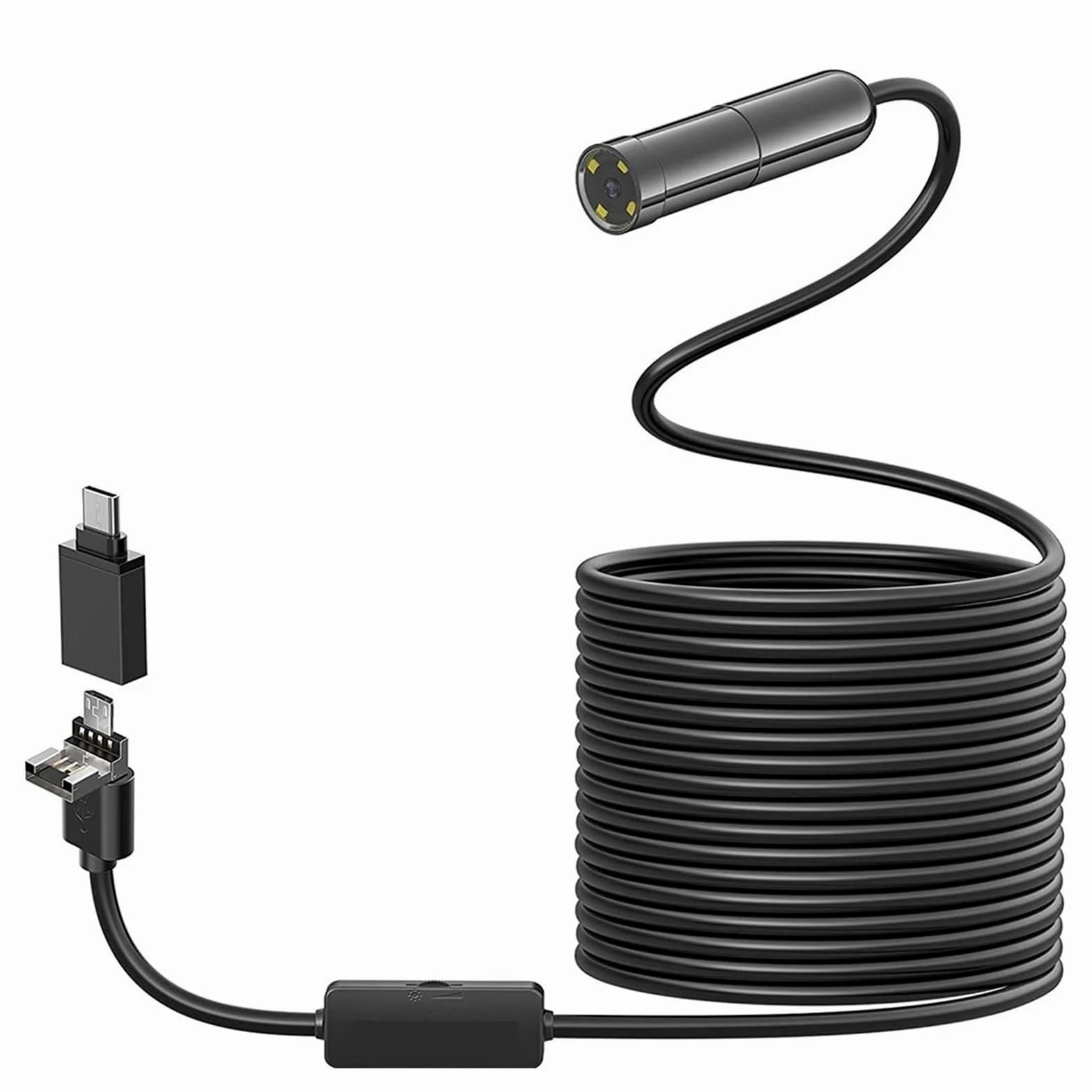 Cámara Endoscópica USB 3 En 1 De 5.0 MP, IP67, Enfoque Automático, Cable Rígido, Boroscopio Industrial For Teléfonos Móviles Imagen En HD