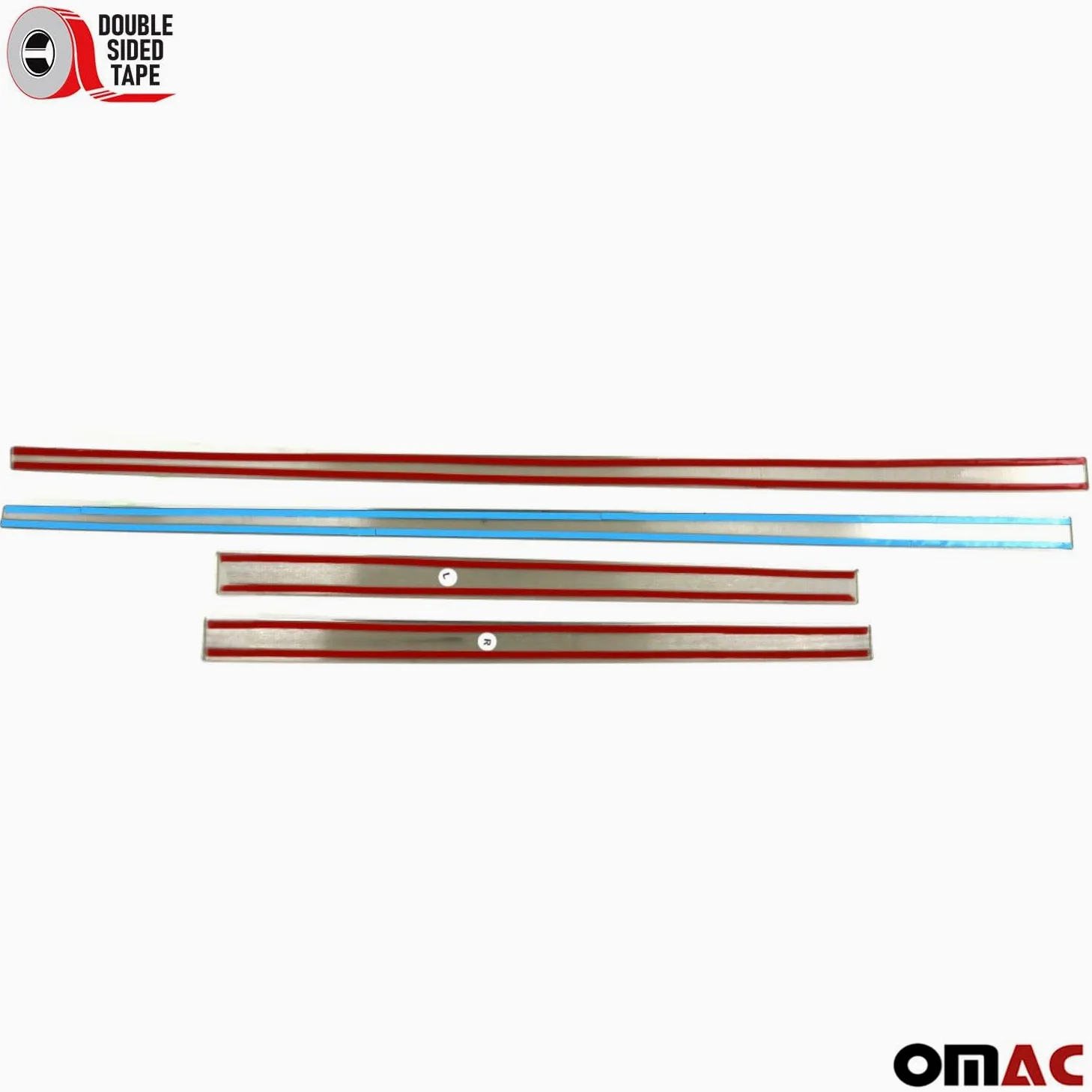 OMAC 7514131 Listón embellecedor/protector puerta Puerta vehículo ambos lados
