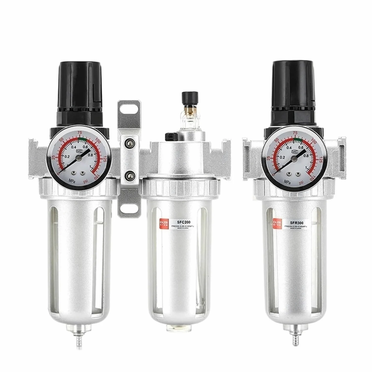 Regulador de Filtro de Aire SFC400 1/2, Separador de Aceite y Agua, válvula reguladora de Purga de Vapor, compresor, Piezas neumáticas(SFR+PM+SM)