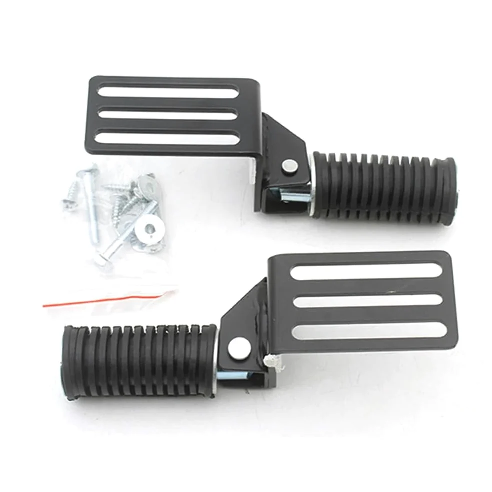 reposapiés plegables para 2Pcs Foldable Motorcycle Pedal Footstep | 2Pcs Foldable Motorcycle Pedal Footstep Anti-Slip Hanging Step Aluminum Alloy