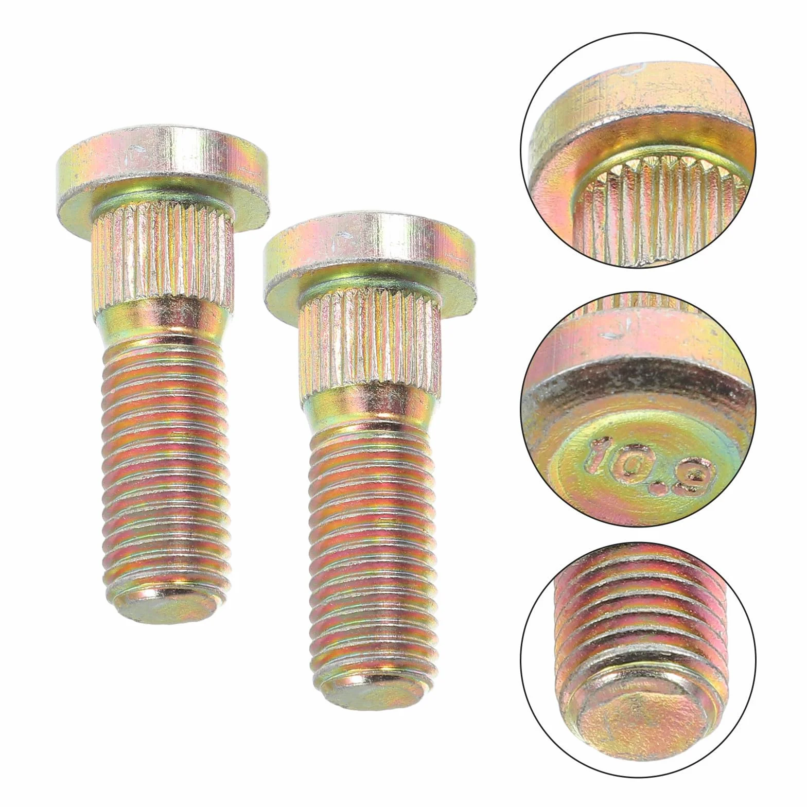 Pernos de Rueda M10 para Coche 2 Unidades, Tornillos para Buje de Metal Resistentes