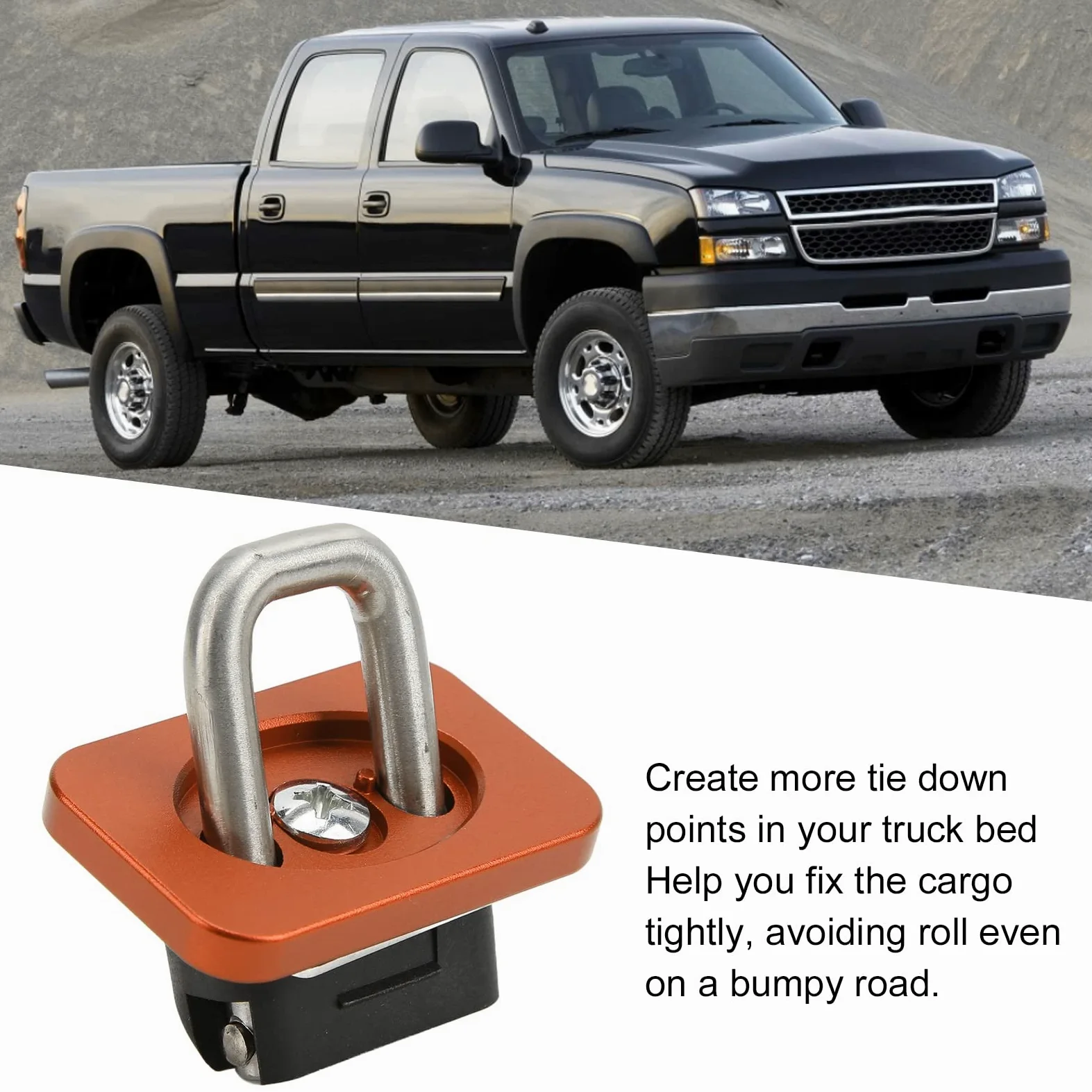 Cocoarm Anclajes de Amarre para Cama de Camión, Anclaje de Bolsillo de Estaca de Acero Inoxidable, 9 Piezas de Carga de 1000 Libras para Control de Carga de Camioneta para Silverado Sierra Colorado
