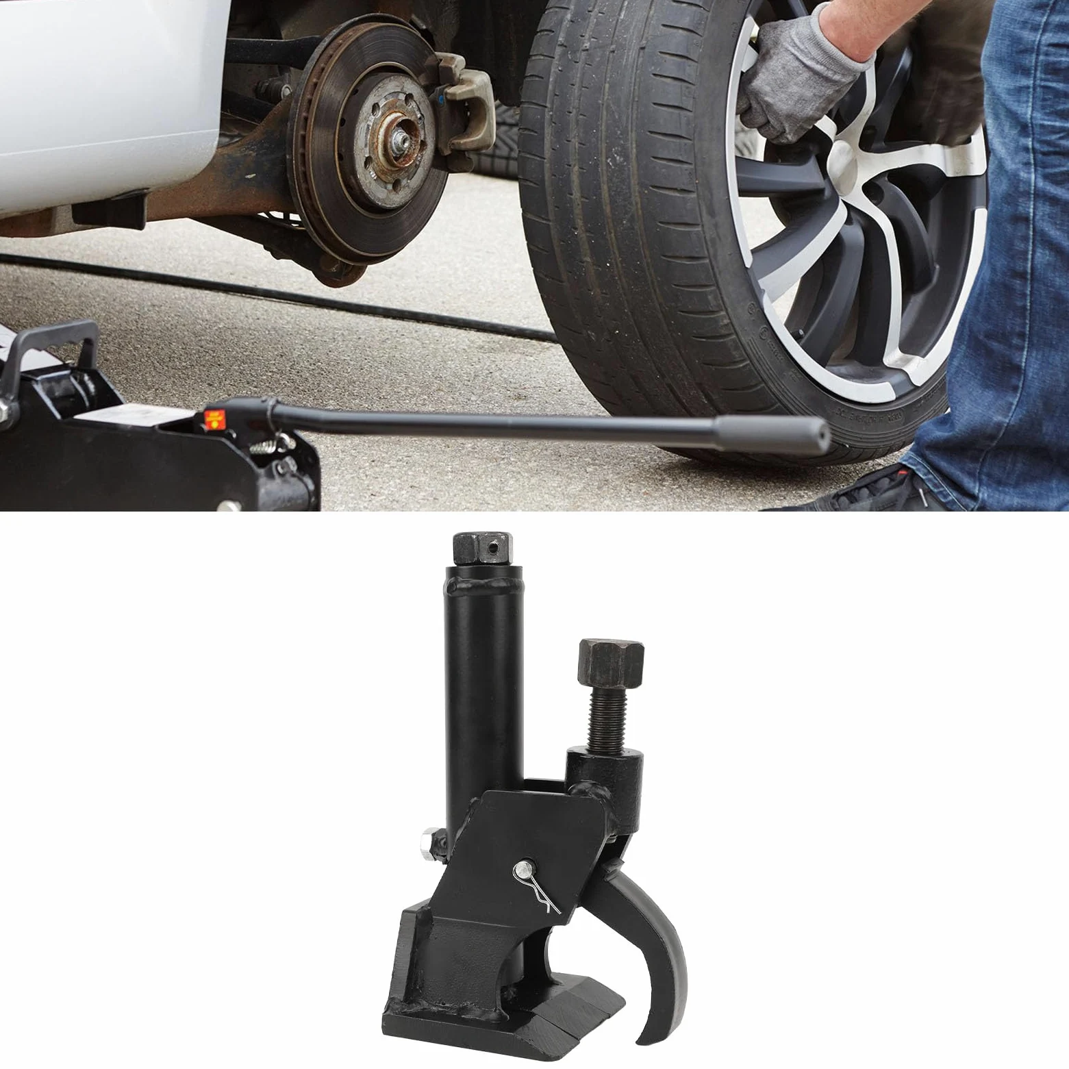 RiToEasysports Herramienta de cambio de neumáticos, resistente metal ajustable, herramienta para neumáticos palanca garra, for ATV UTV tractores camiones coches talleres profesionales aficionados
