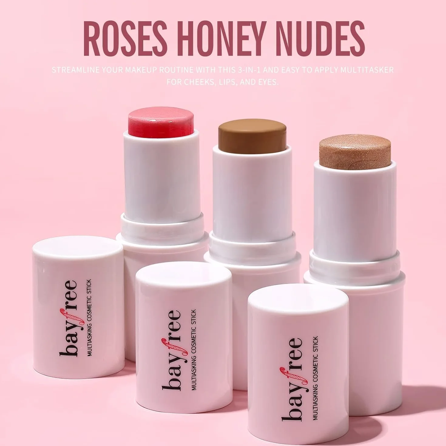 KIMUSE Juego De Barras De Maquillaje, Creamy Stick Blush, Contourstick & Iluminador
