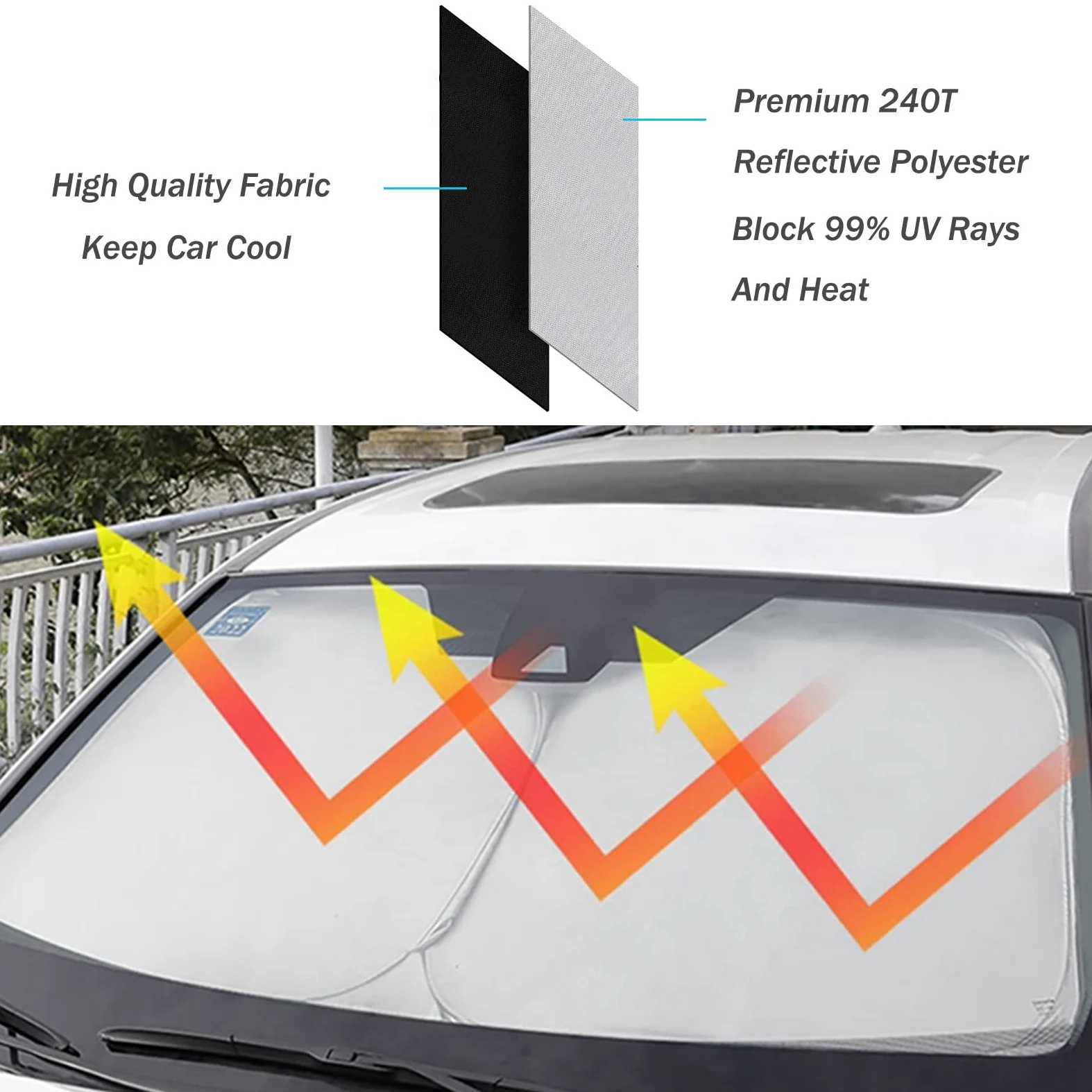 Parasol para parabrisas de coche diseñado para Tesla Model 3/Y exclusivamente