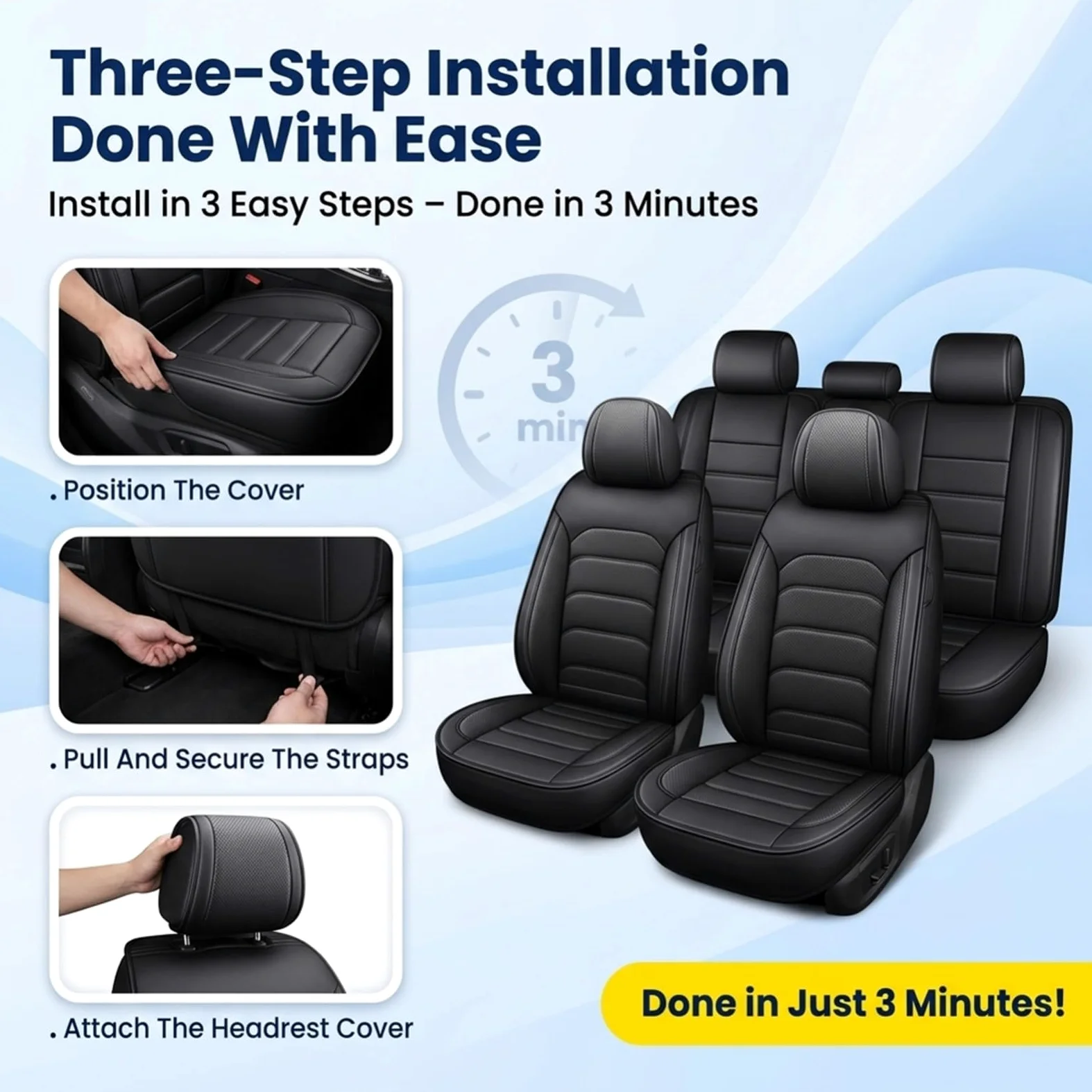 Fundas Asientos Coche Universal para Renault Austral 2024-2026,5 Asientos-Delanteros y Traseros Compatibles con Airbags Laterales, Material Piel Impermeable-Gris