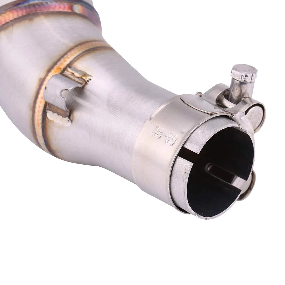 Qiilu tubo de escape intermedio motocicleta deslizamiento en escape medio enlace manguera adaptador para R25 R3 2013-2016