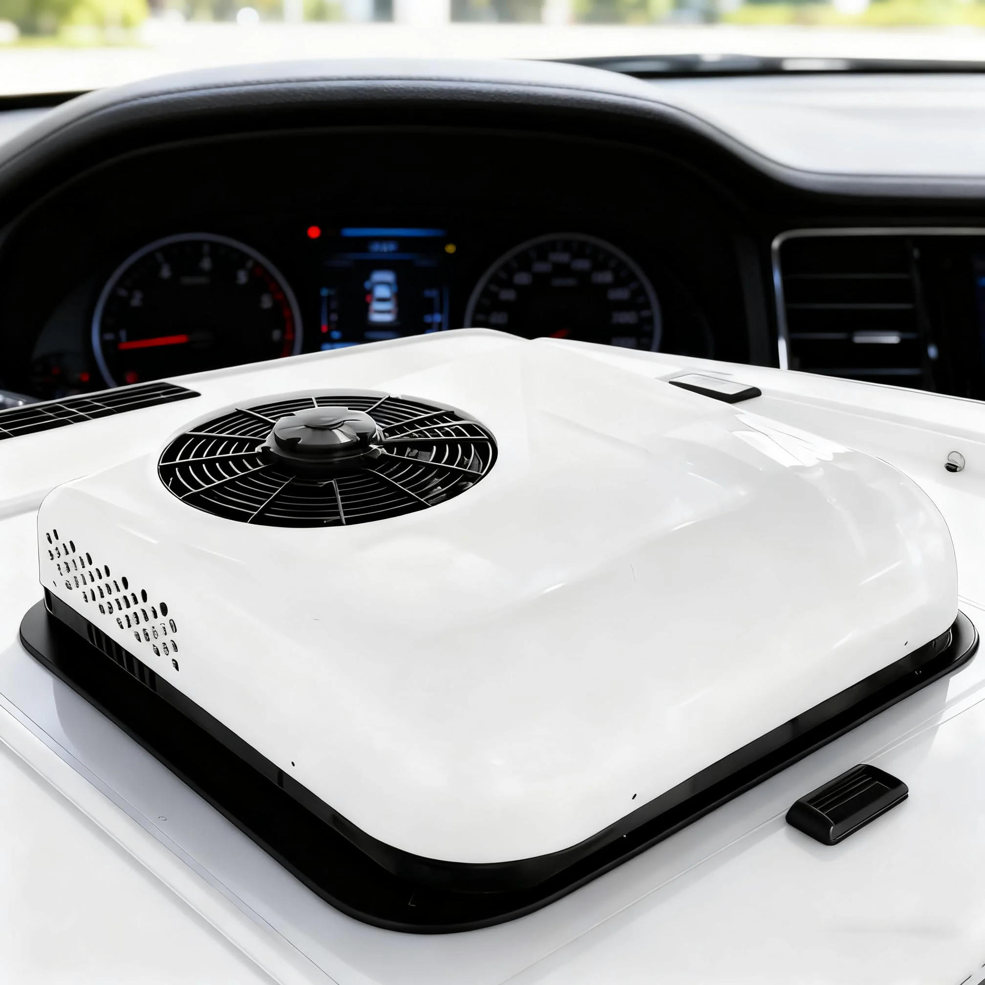 Aire Acondicionado 12V 24V para Autocaravana RV Camión Tractor Rooftop A/C Blanca