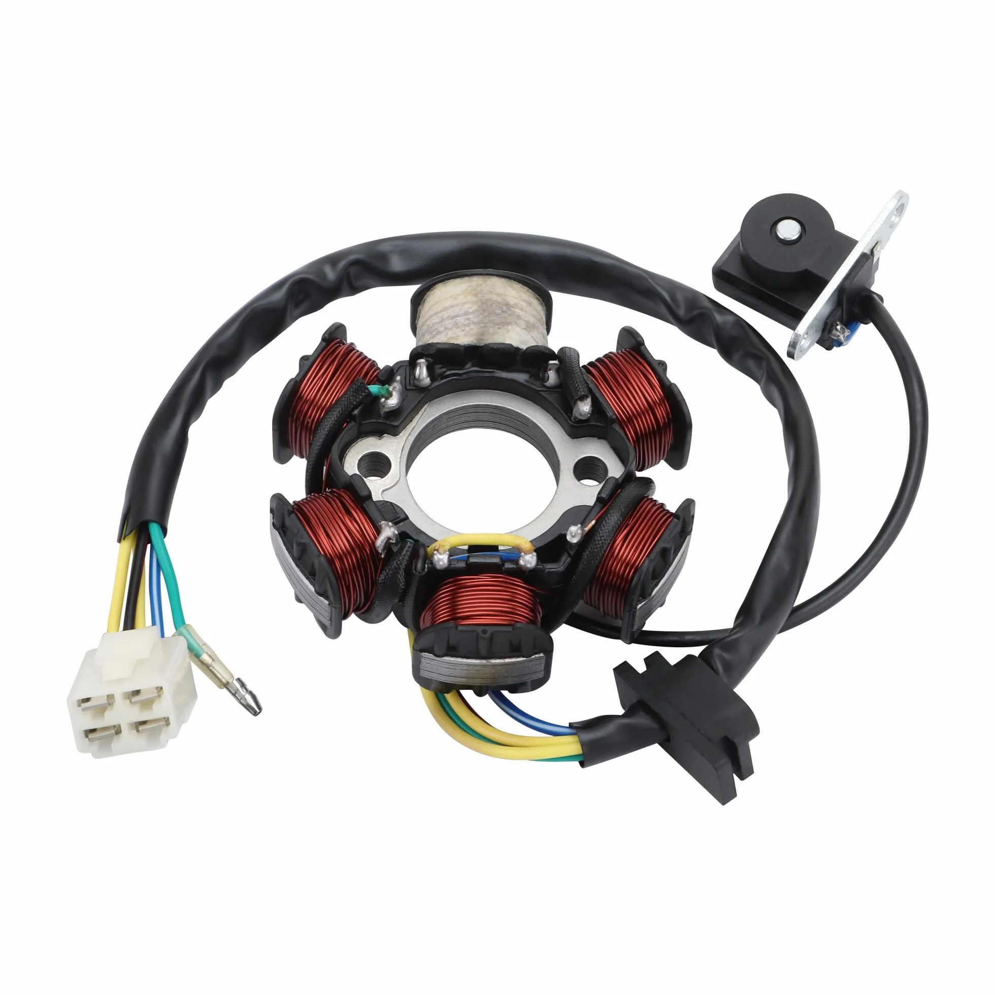 GOOFIT Generador de Encendido de Magnetoestador de 6 Bobinas Reemplazo para GY6 50cc 70cc 90cc 110cc 125cc Motocicleta ATV Bicicleta de Suciedad Bobina de Onda Completa