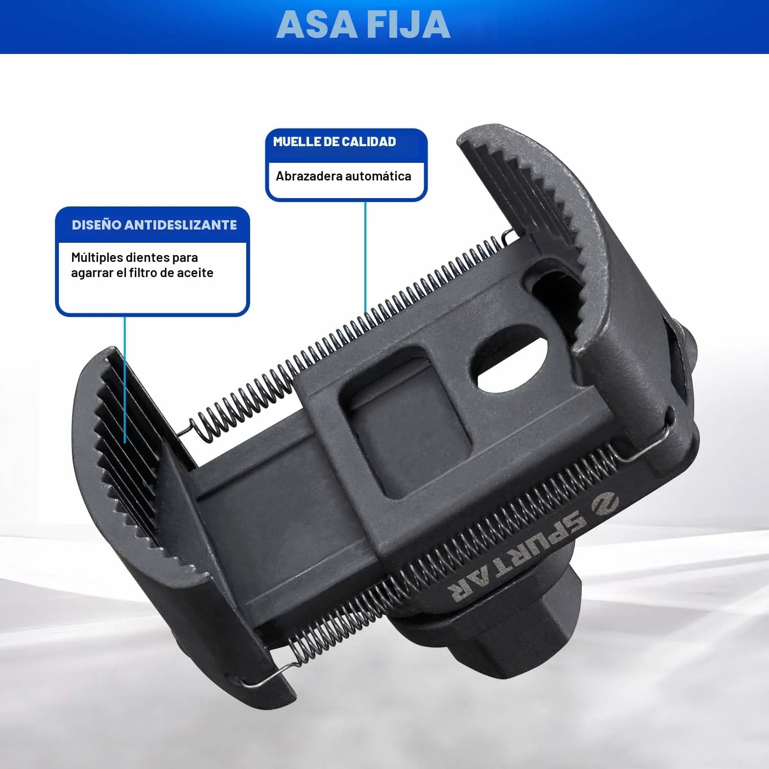 Spurtar Llave Filtro Aceite Coche 60-80mm herramienta de extracción de filtro de aceite ajustable, herramienta universal perfecta para filtros de cambio de aceite pequeños y medianos