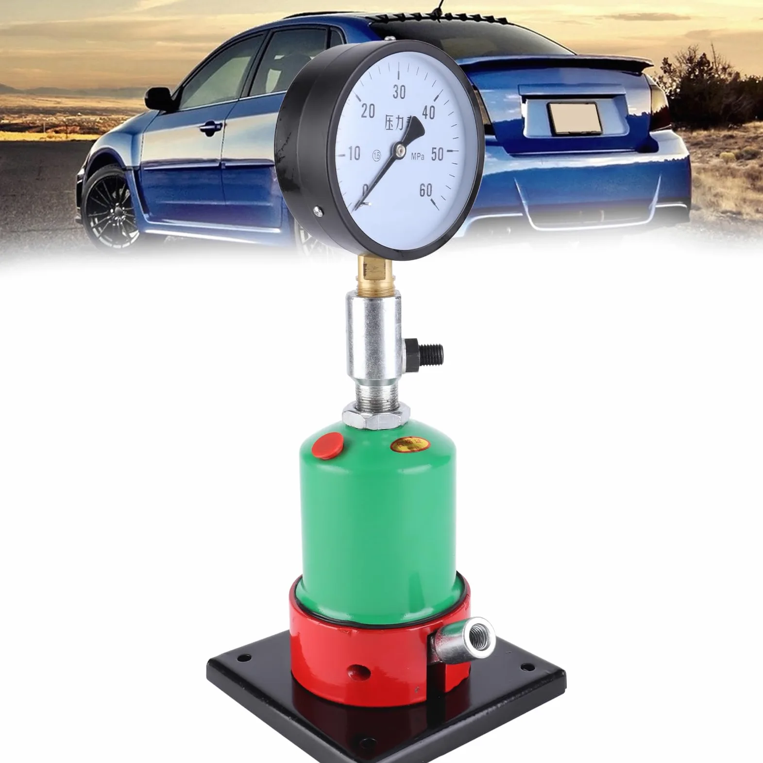 Probador de presión pop de boquilla de inyector diésel 0 60MPA M12x1 5MM Herramienta automotriz de doble rosca para motores Probador de boquilla de inyector diésel de grado