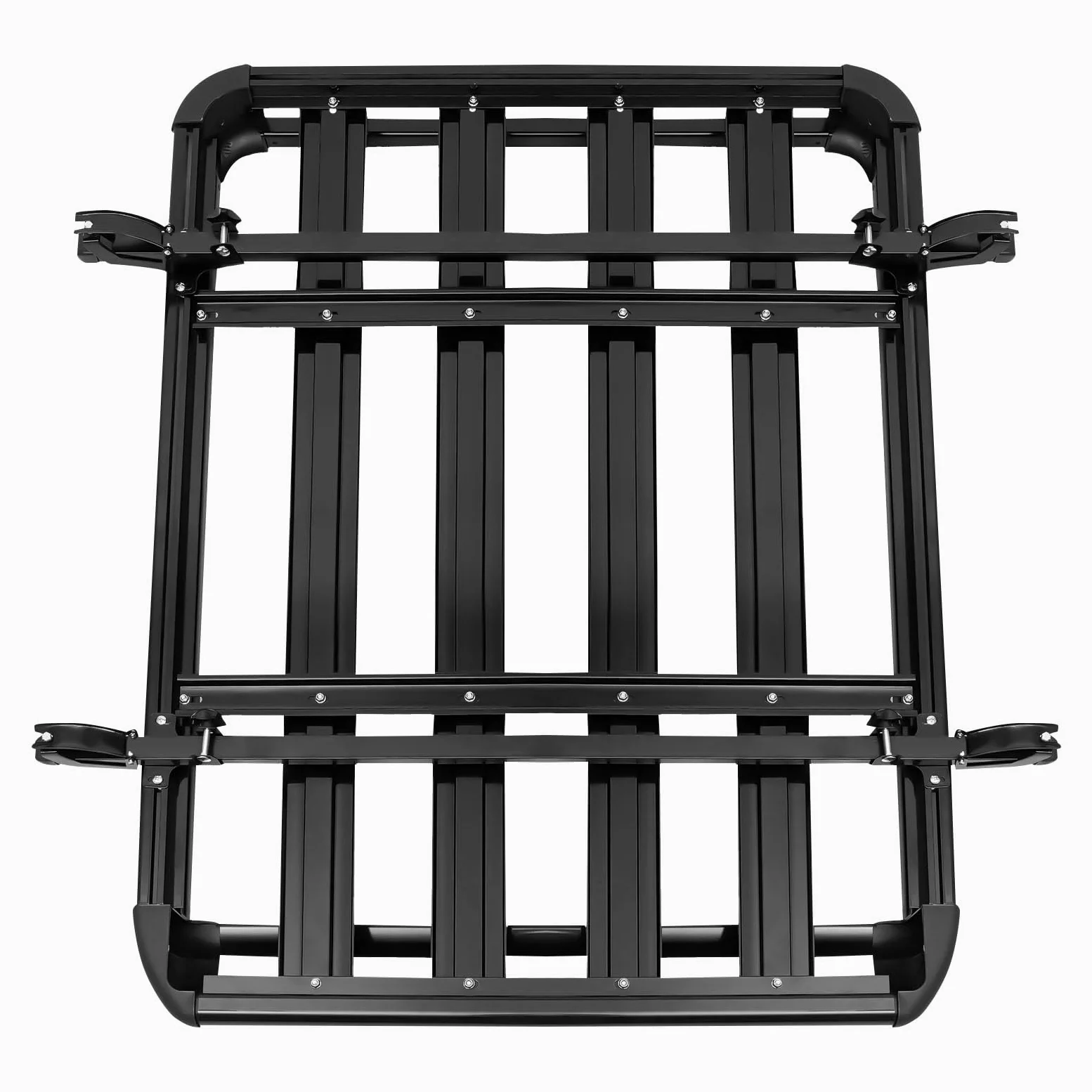 Barra de techo universal para coche, reling de carga de acero de 127 cm, barra de techo con capacidad de carga de 68 kg, estante para equipaje negro para camping, barbacoas, viajes en coche