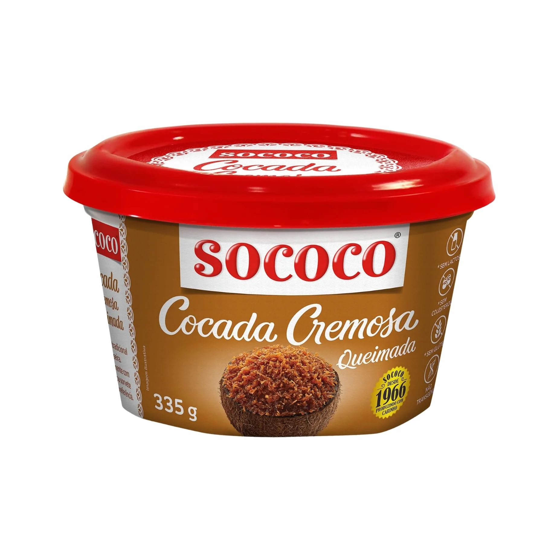SOCOCO Dulce de Coco Cocada Cremosa Queimada 335g