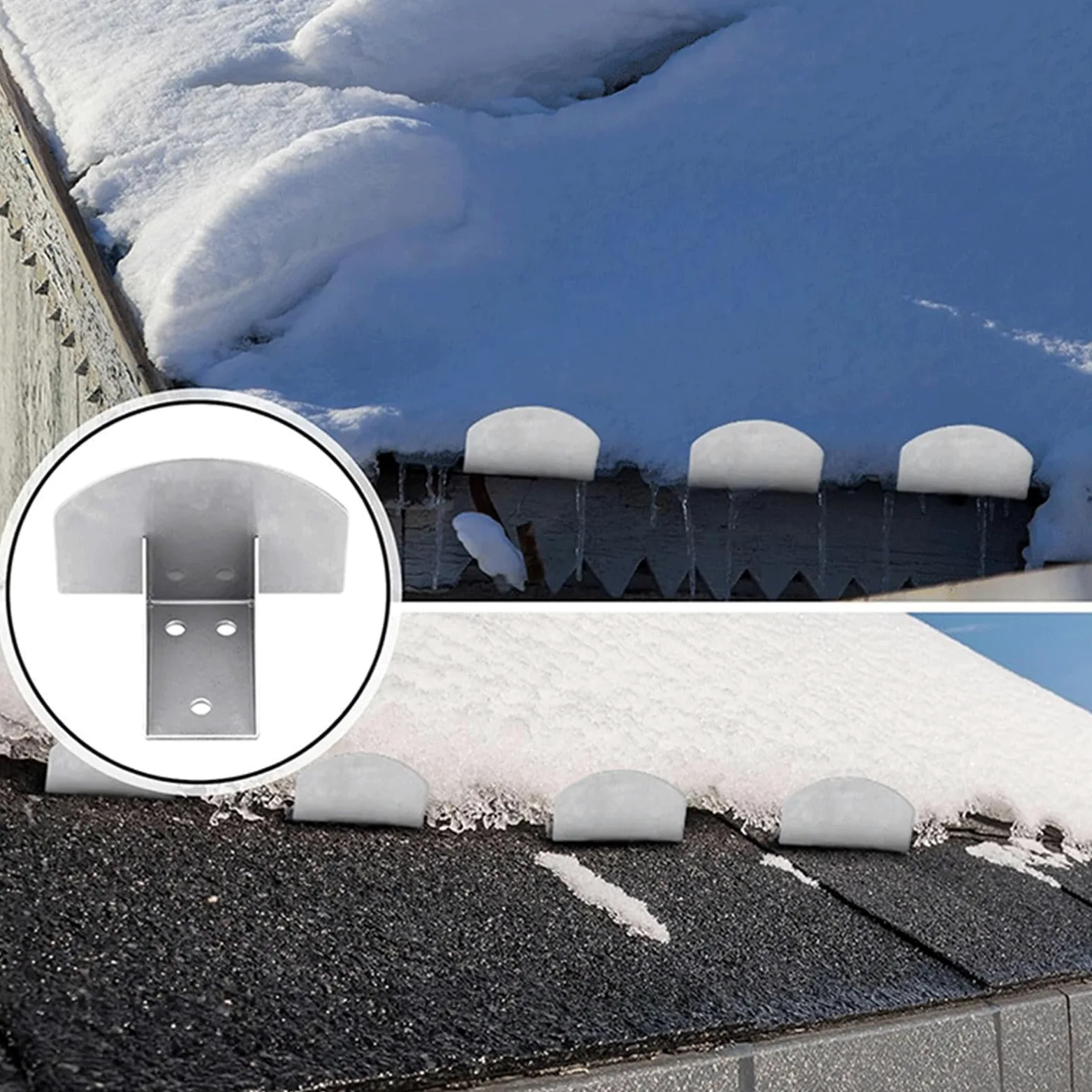 Retenedores de Nieve para Techo Metálico 25 Unidades Barreras | Protección Segura Para Tejado De Pizarra Exterior Vivienda Comercial