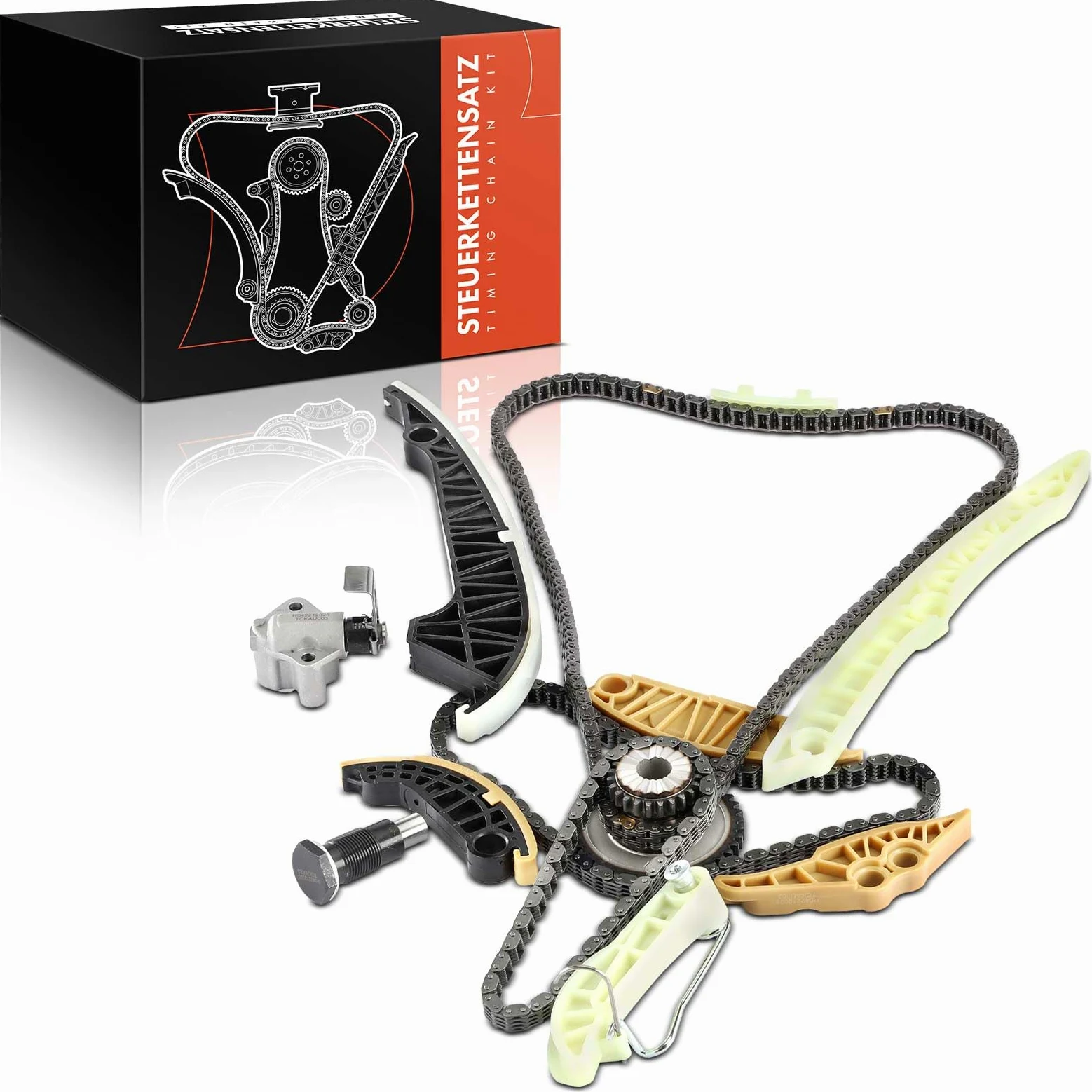 Frankberg Kit de cadena de distribución 06H109158M | Compatible con juego de cadena de distribución para Alhambra Altea Exeo Leon Octavia II Octavia III Superb II Yeti 06H109158M