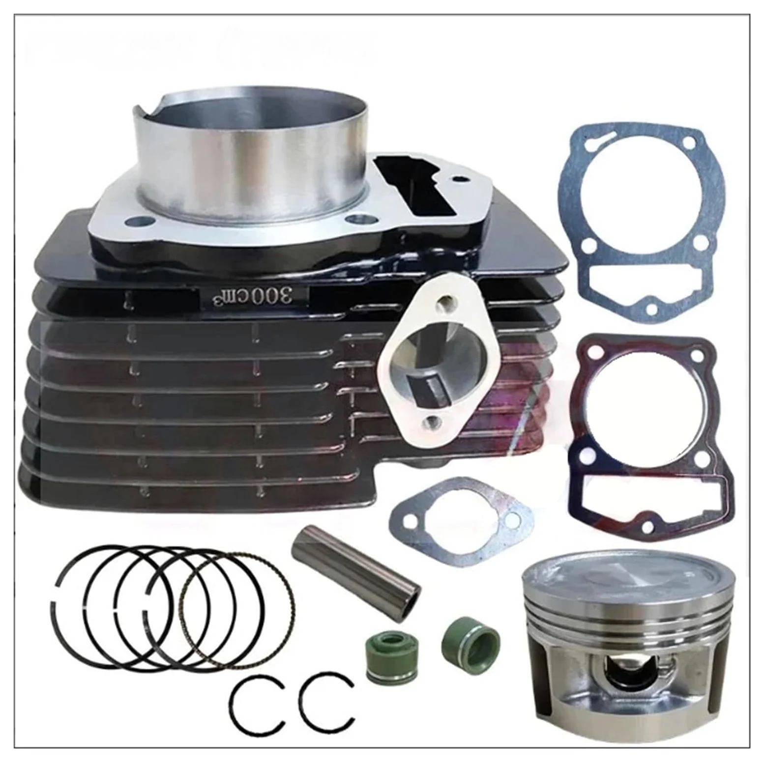Kit De Extremo Superior Pistón Cilindro Diámetro 70mm, Junta Apta Compatible con ZONGSHEN CBB250 CBB 250 WELS 250cc Dirt Pit Bike ATV Grupo de cilindros Pistón Kit