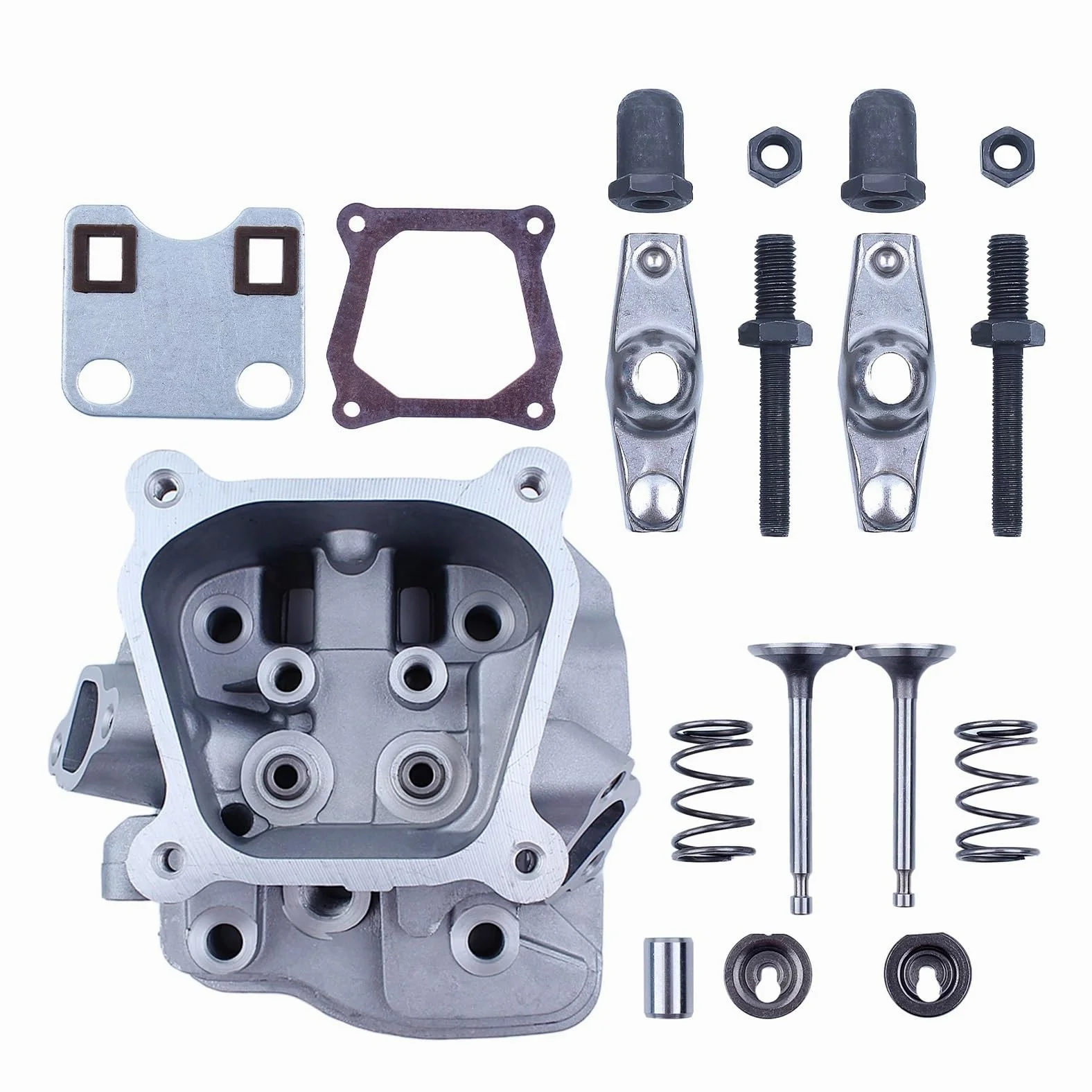 Juego de resortes for balancín válvula y Culata Motor Compatible con Honda GX160, GX200, Modelos Chinos 168F, 5, HP, 6, 2 kW 3