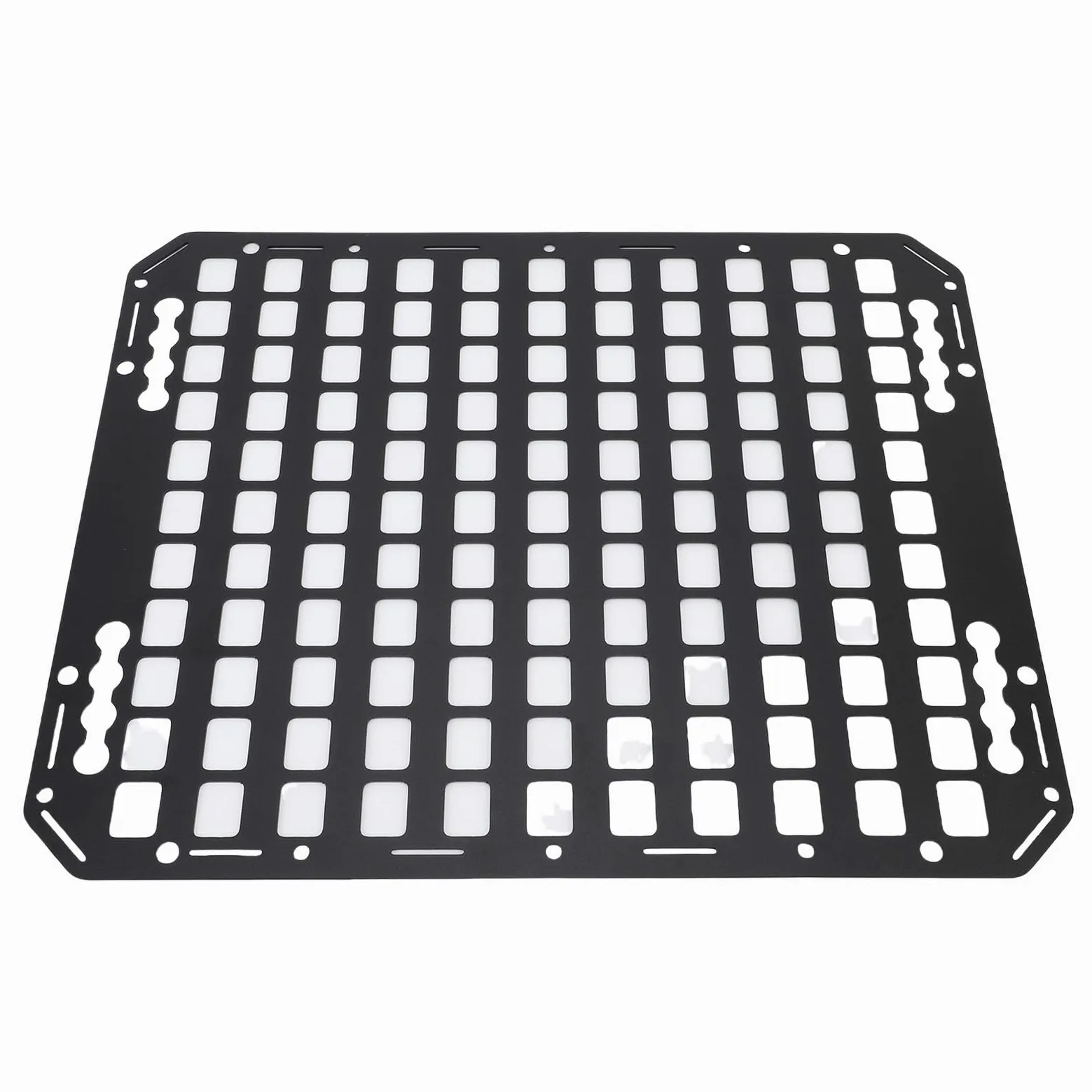 Panel Molle de Camión Panel de Carga Organizador de Estanterías de Aluminio de Servicio Pesado con Múltiples Agujeros para Las Pistas L Se Adapta a SUVS Pickup Camionetas
