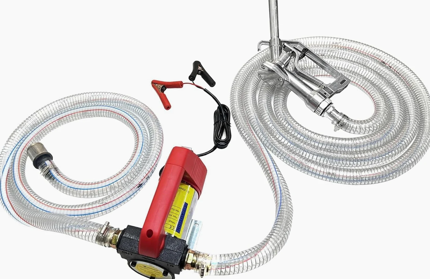 Bomba de Diesel Gasoil 12V 175W para transferir combustible con mangueras, 0-50 L/min